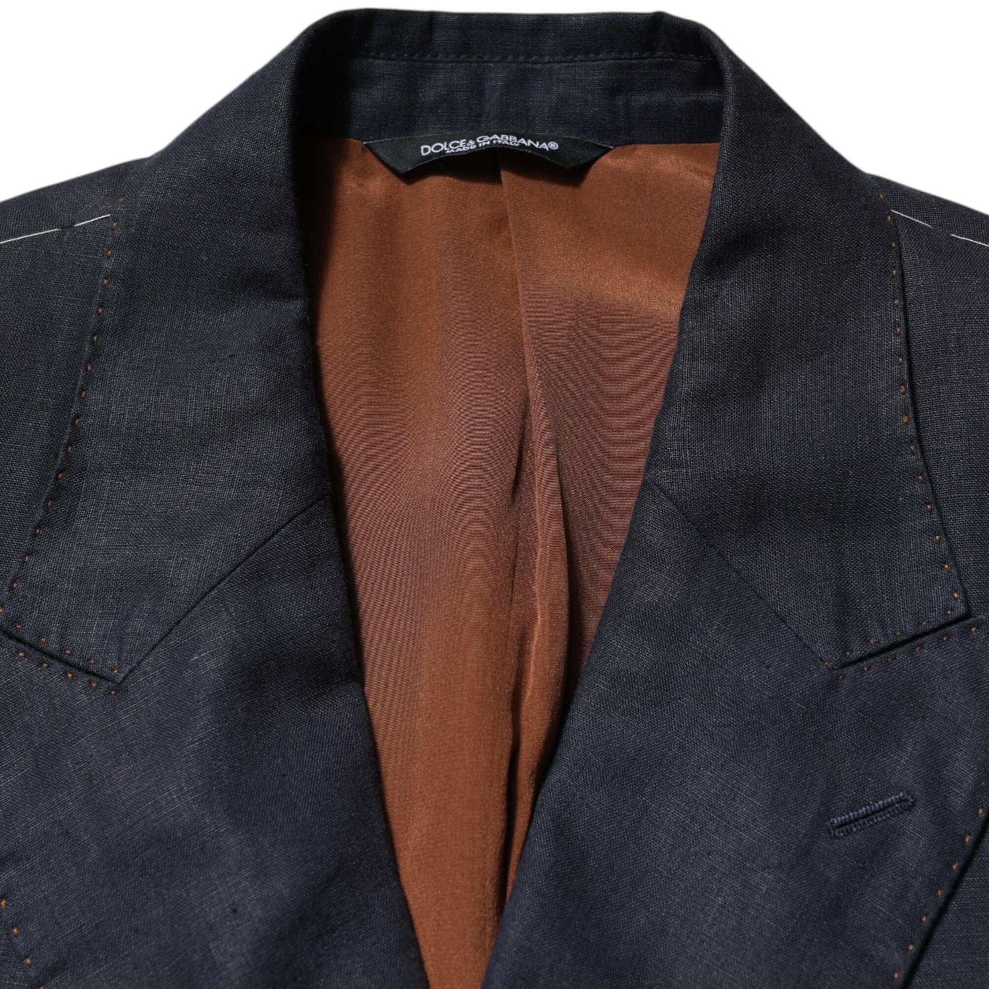 Dolce & Gabbana Dark Blue Double Breasted 2 Piece Suit
