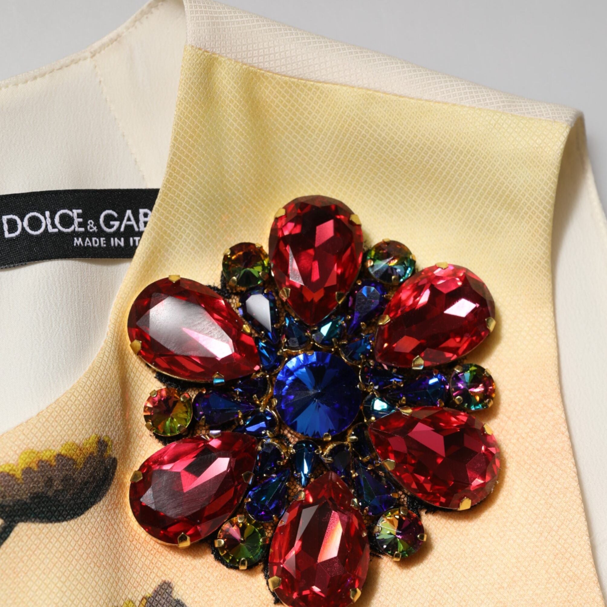 Dolce & Gabbana Multicolor Crystal Embellished A-line Mini Dress