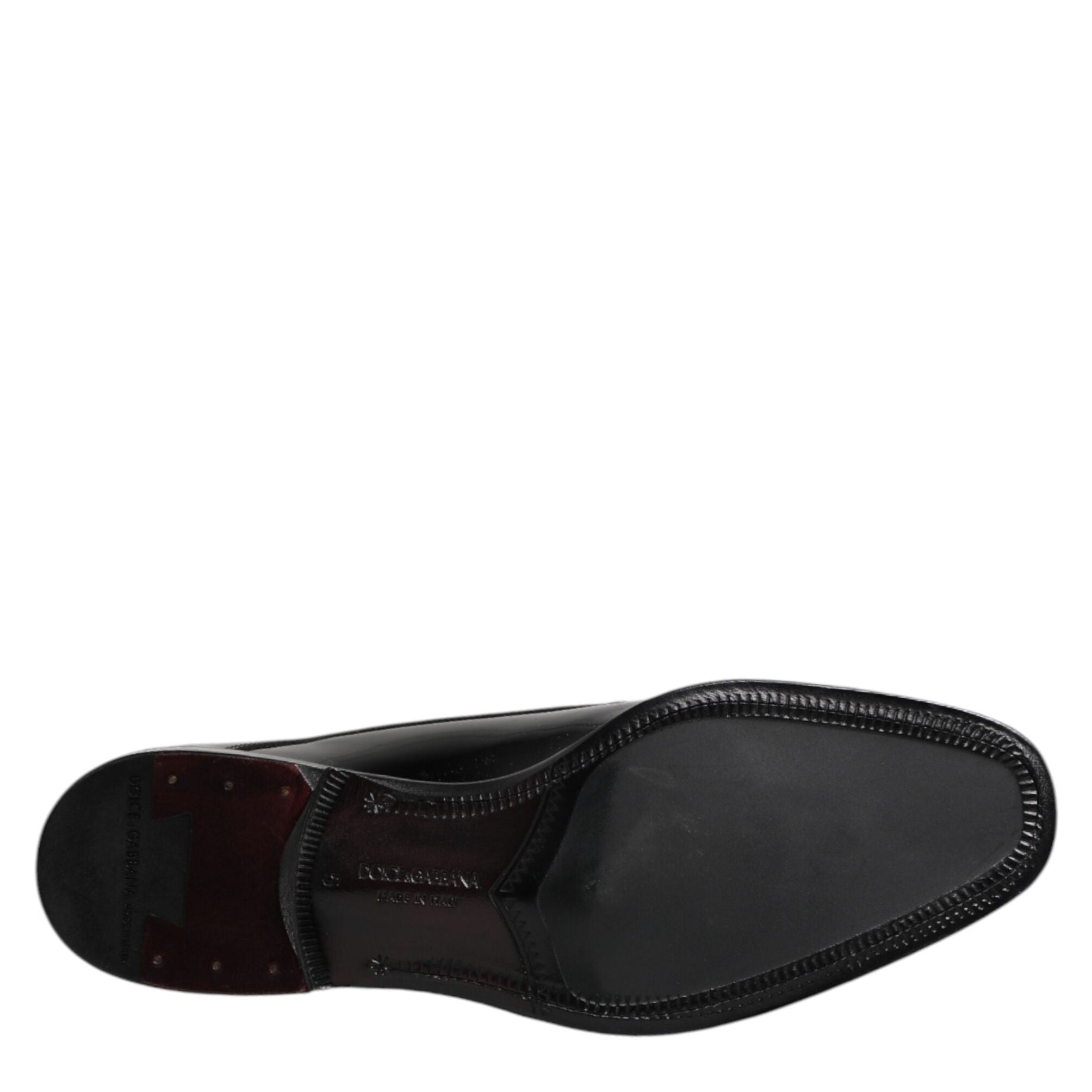 Dolce & Gabbana Black Leather Lace Up Men Derby Formal Shoes