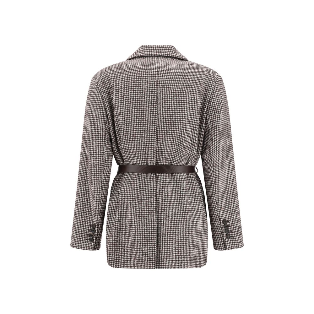 Brunello Cucinelli Brown Wool Jackets And Coat