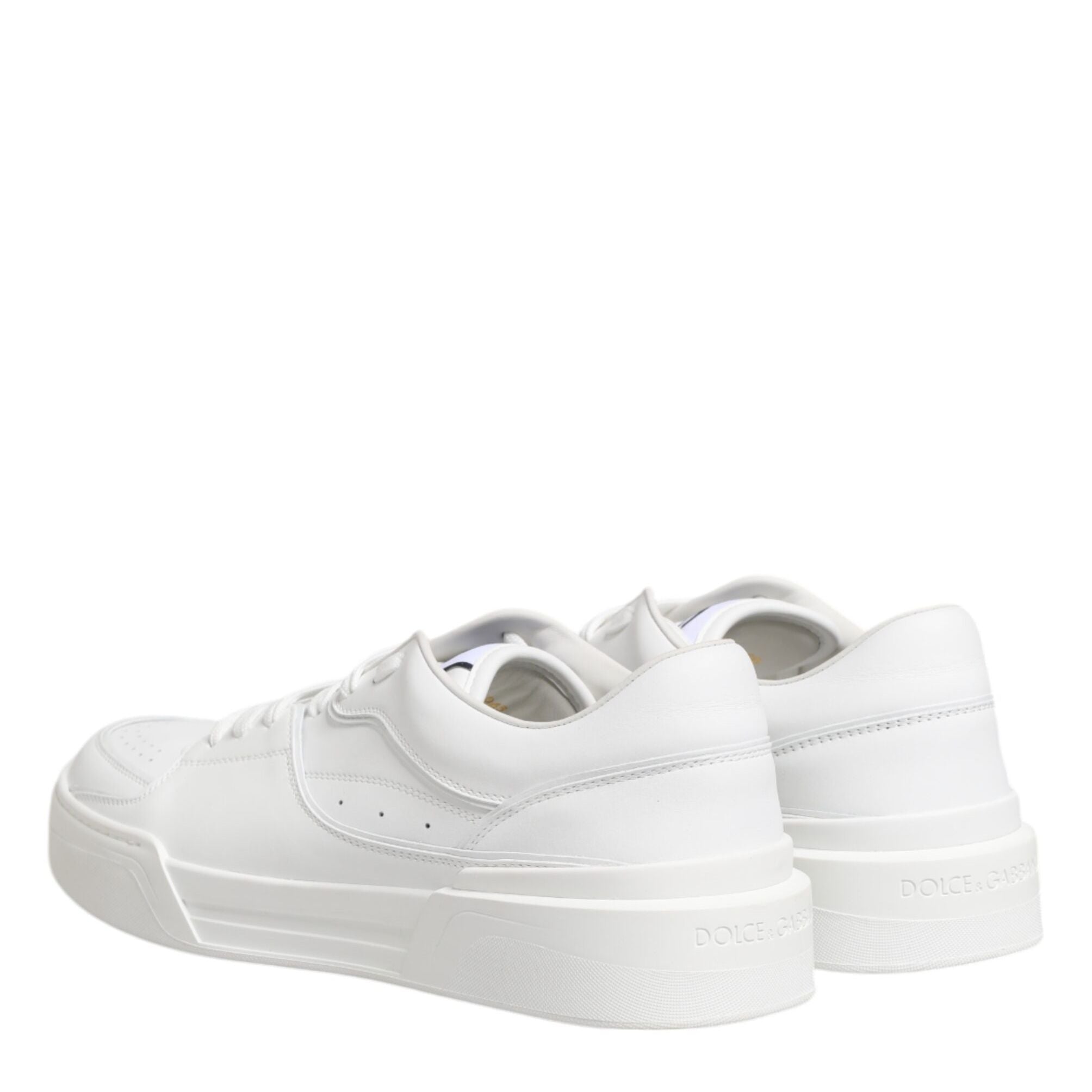 Dolce & Gabbana White Miami Leather Low Top Sneakers Shoes