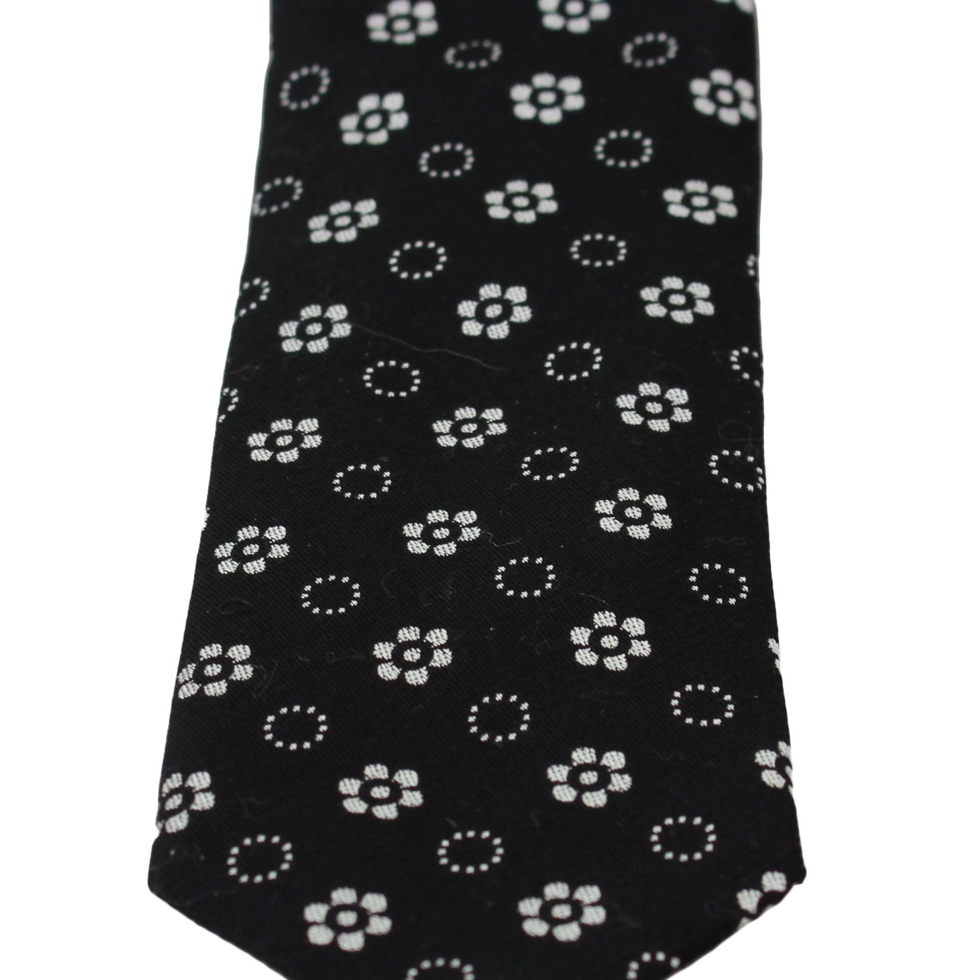 Dolce & Gabbana Black 100% Silk Floral Print Print Classic Tie