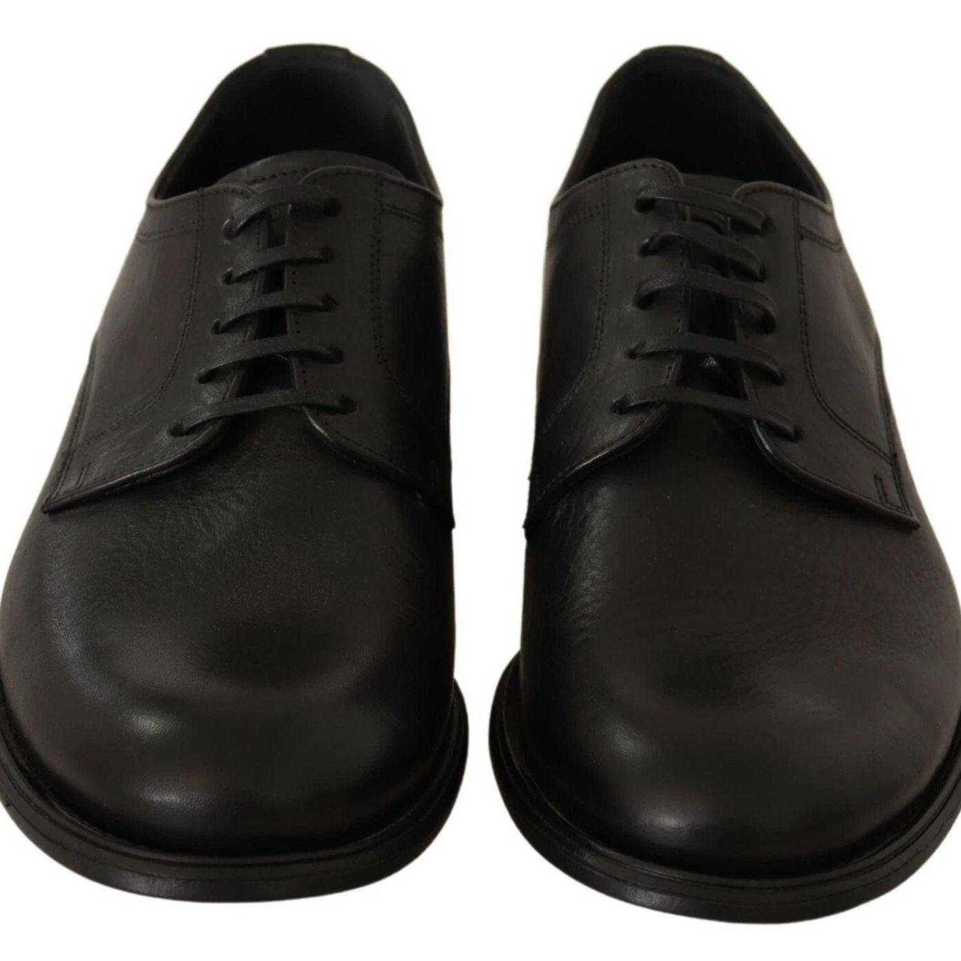 Dolce & Gabbana Black Lace Up Leather Men Formal Derby Shoes