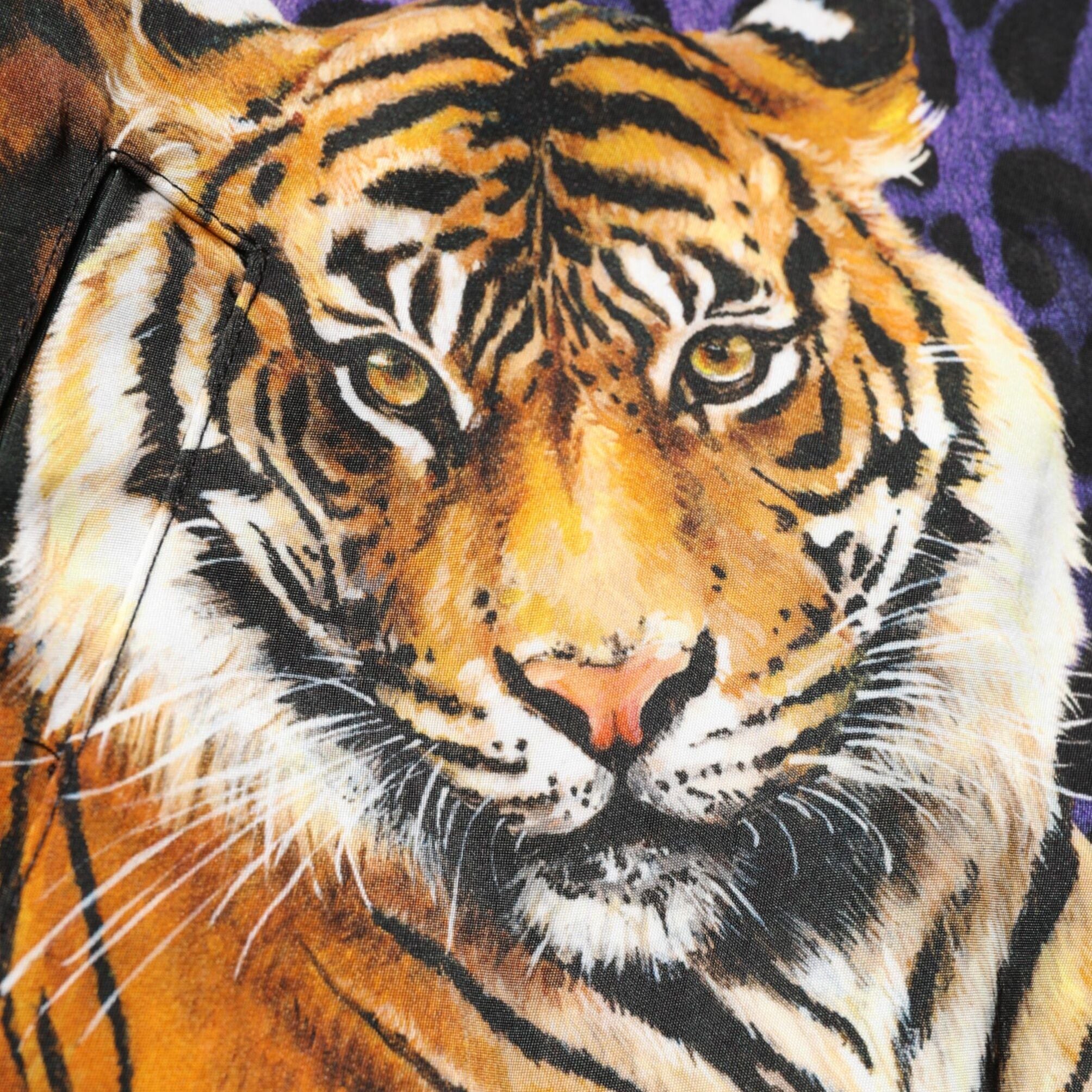Dolce & Gabbana Multicolor Tiger Print Men Bomber Jacket