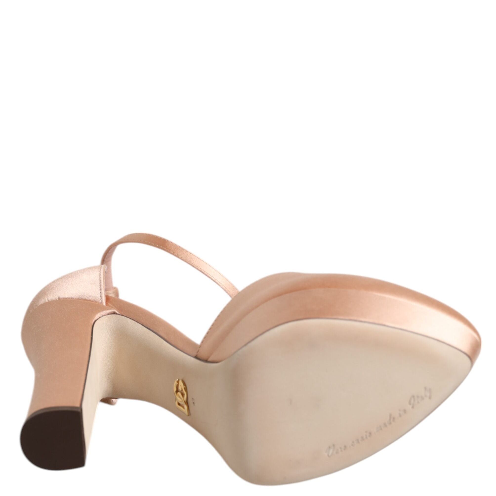 Dolce & Gabbana Pink Block Heels Ankle Strap Sandals Shoes