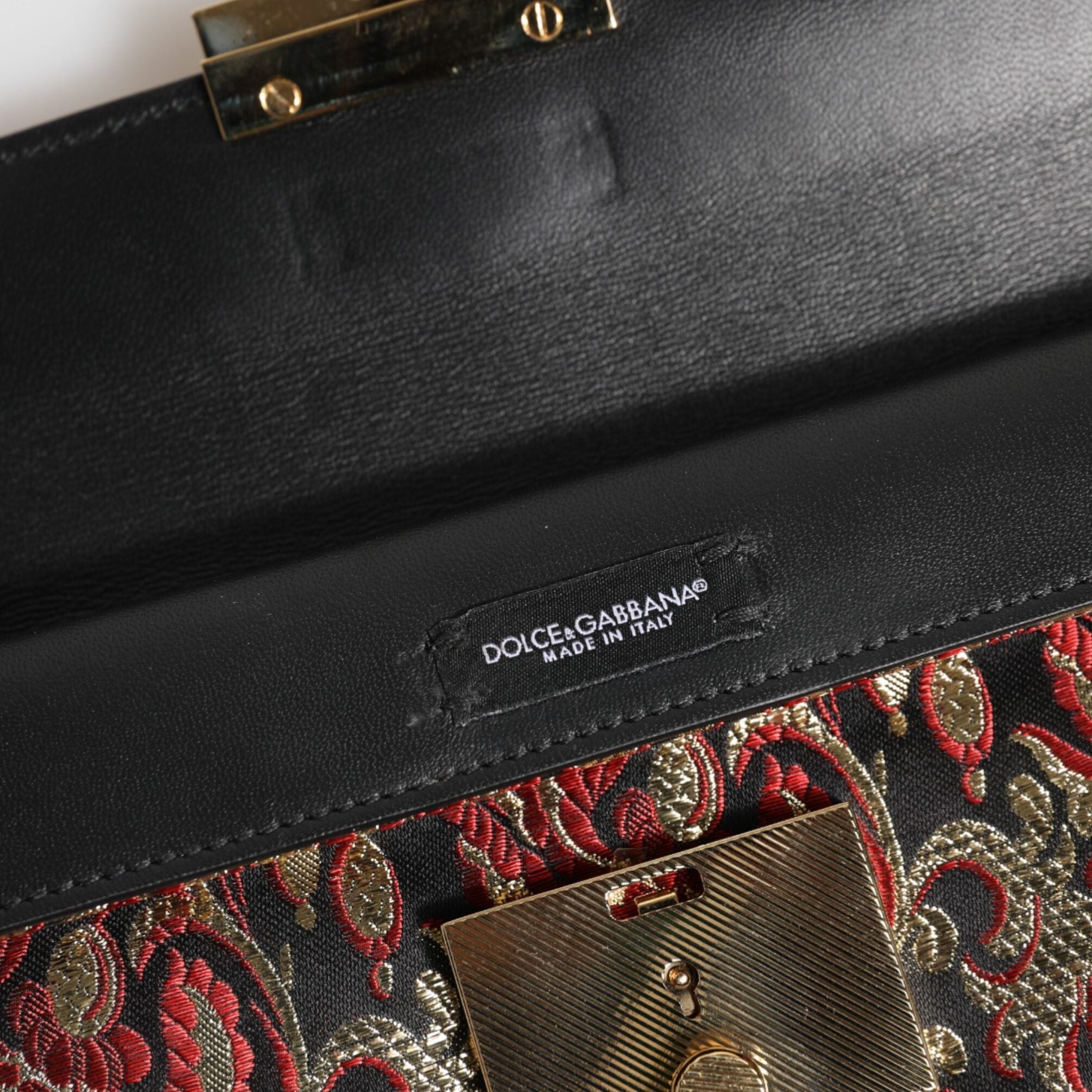 Dolce & Gabbana Multicolor Jacquard Floral Document Briefcase Bag