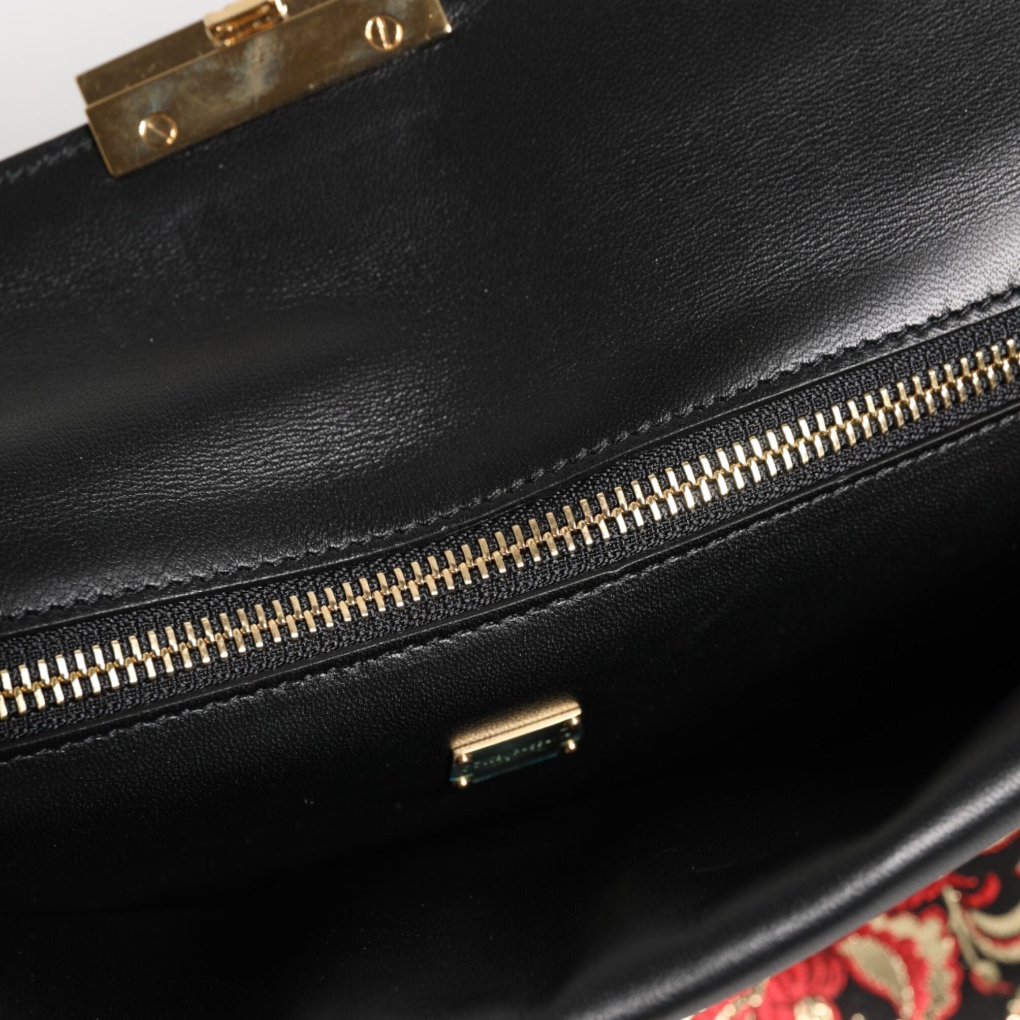 Dolce & Gabbana Multicolor Jacquard Floral Document Briefcase Bag