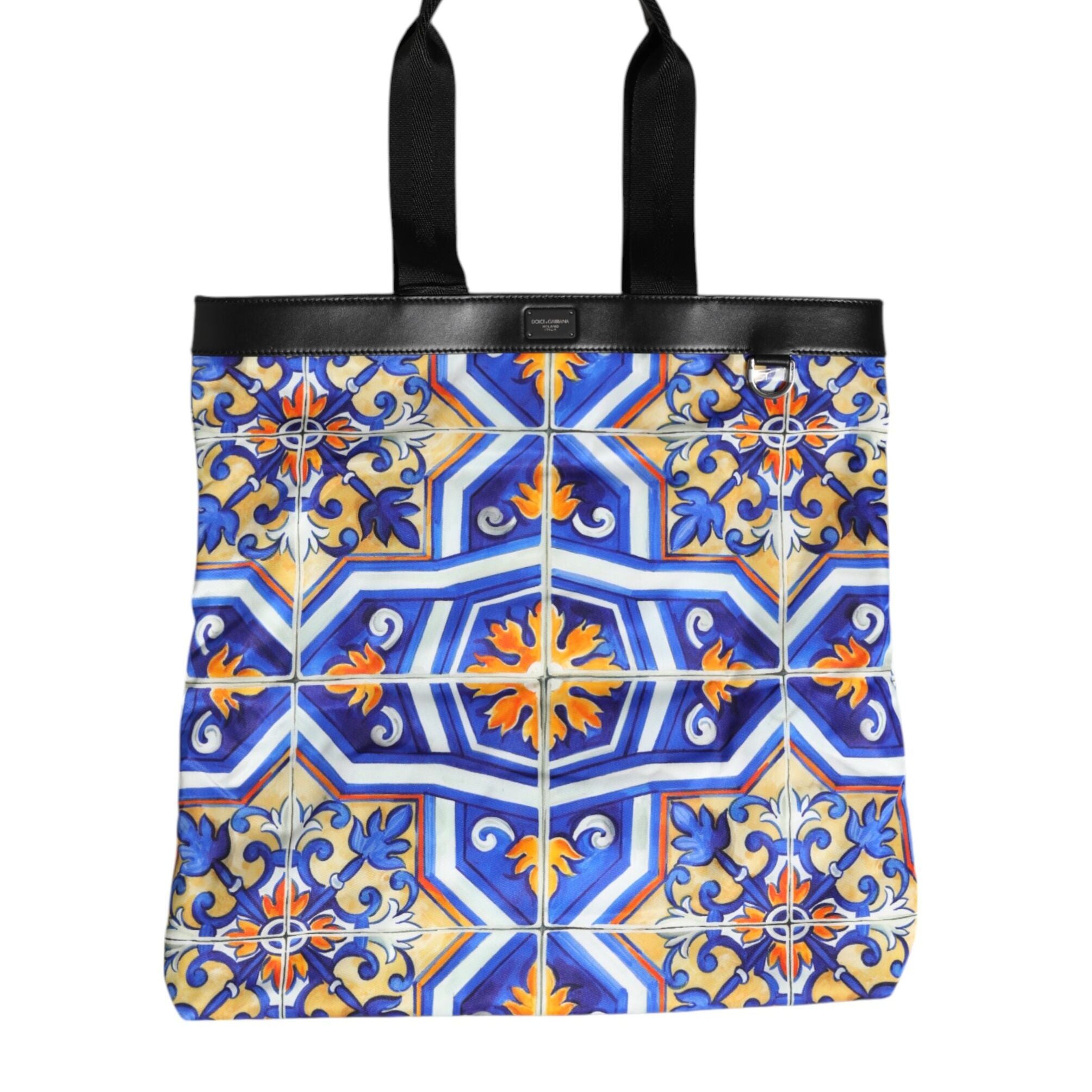 Dolce & Gabbana Multicolor Maiolica Print Tote Shoulder Strap Bag