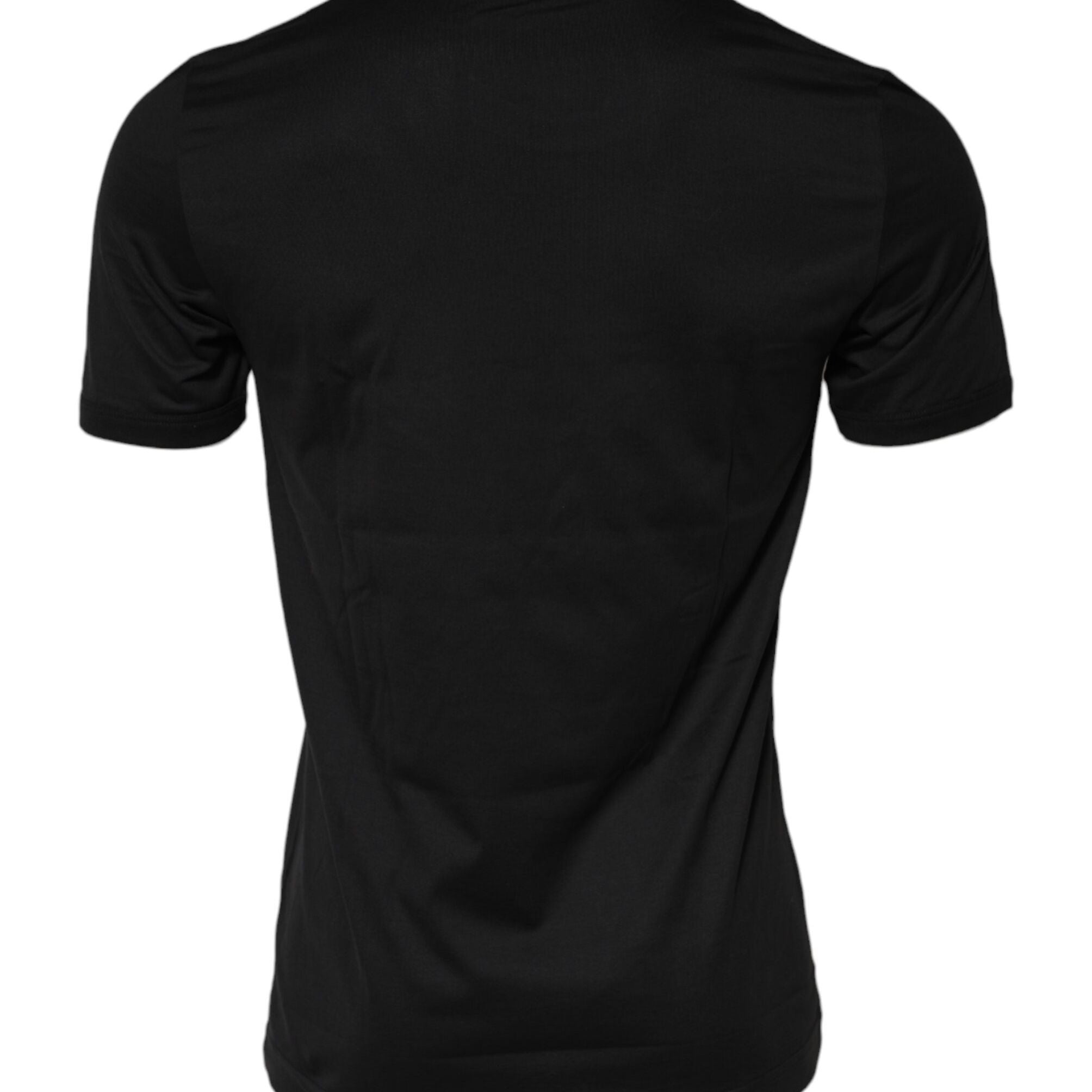 Dolce & Gabbana Black Sacred Heart Cotton Crew Neck T-shirt