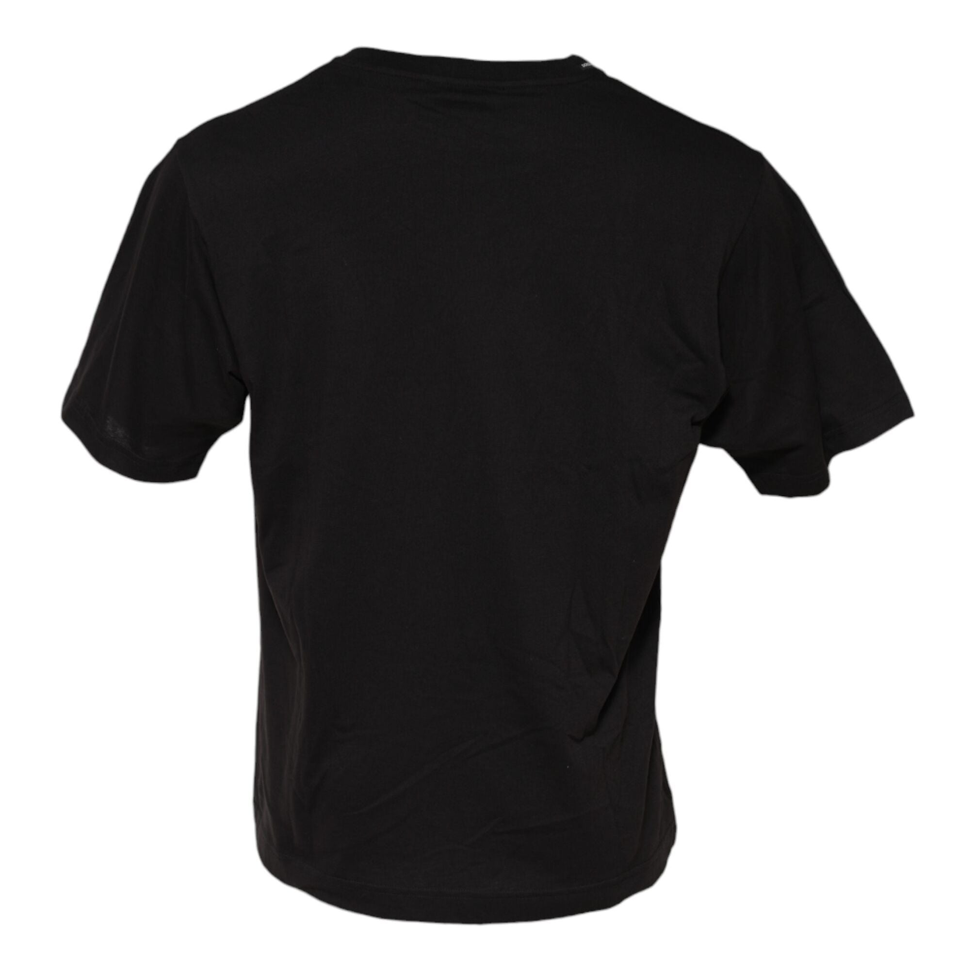 Dolce & Gabbana Black Minimalist Cotton Crew Neck T-shirt