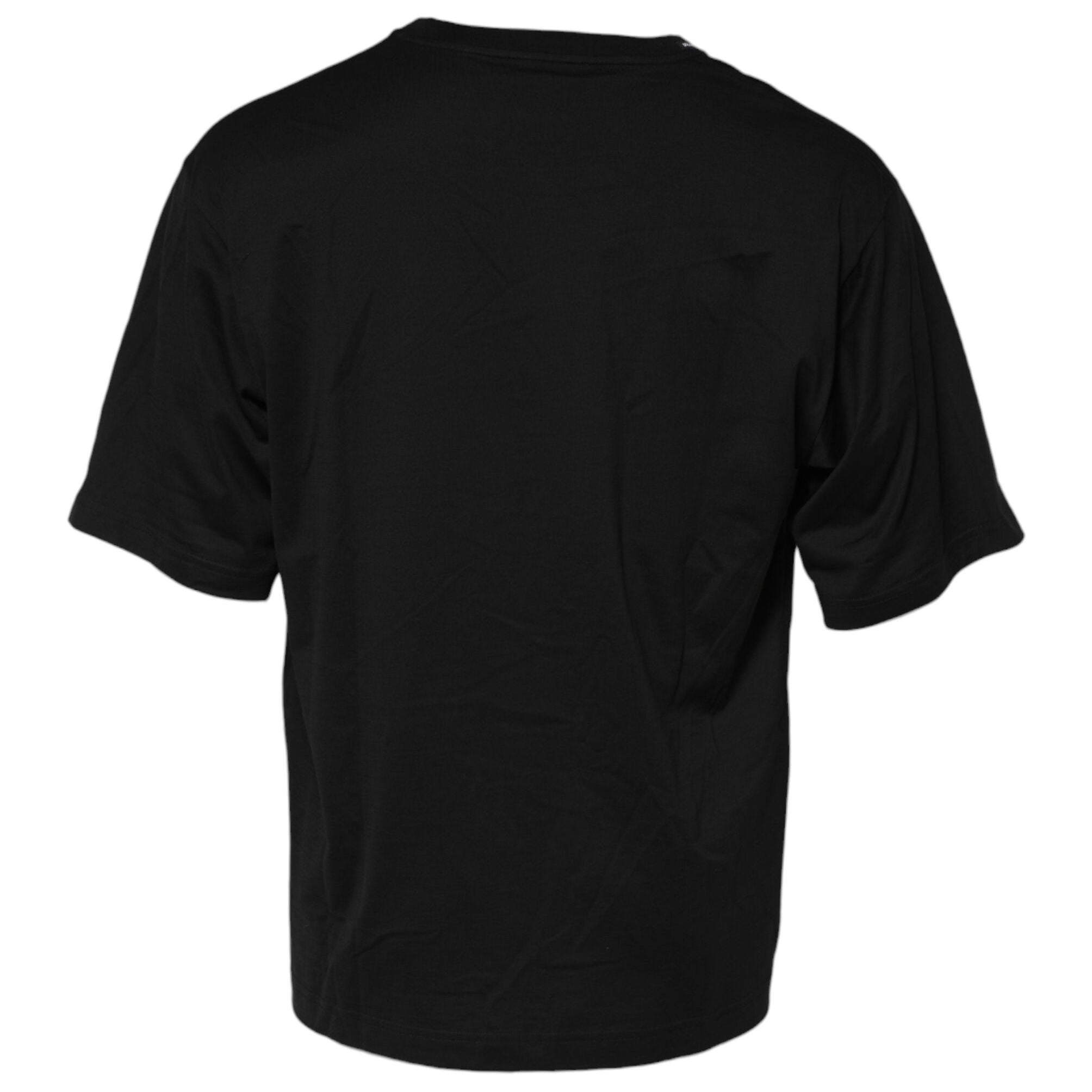 Dolce & Gabbana Black Cotton Crew Neck Short Sleeves T-shirt