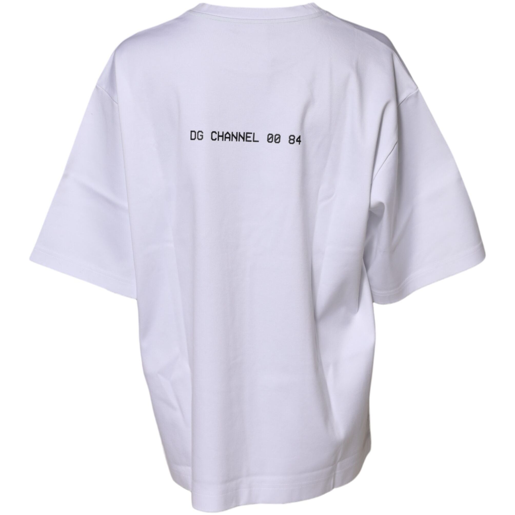 Dolce & Gabbana White Cotton Printed Short Sleeves T-shirt