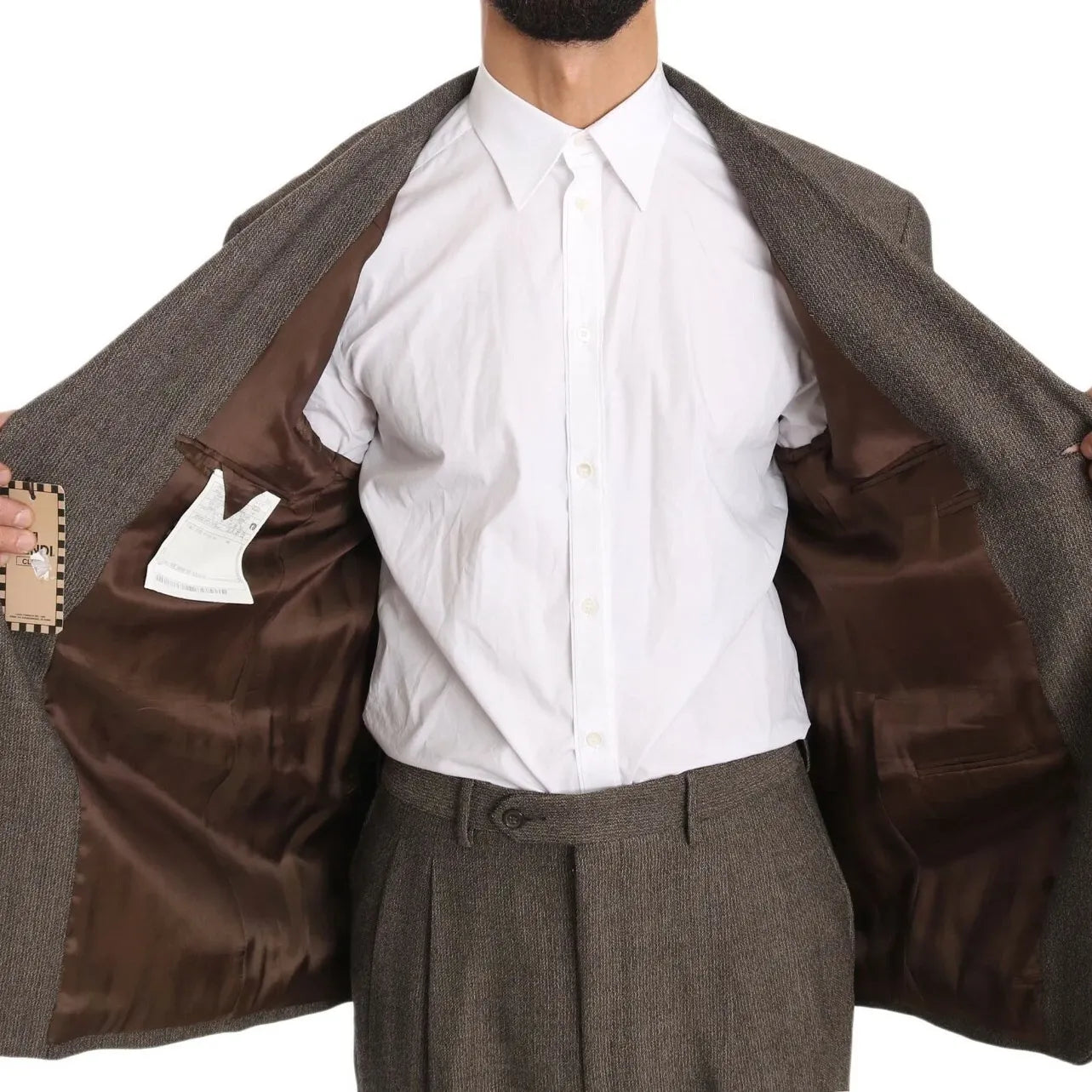 Dolce & Gabbana Brown Single Breasted Wool Suit