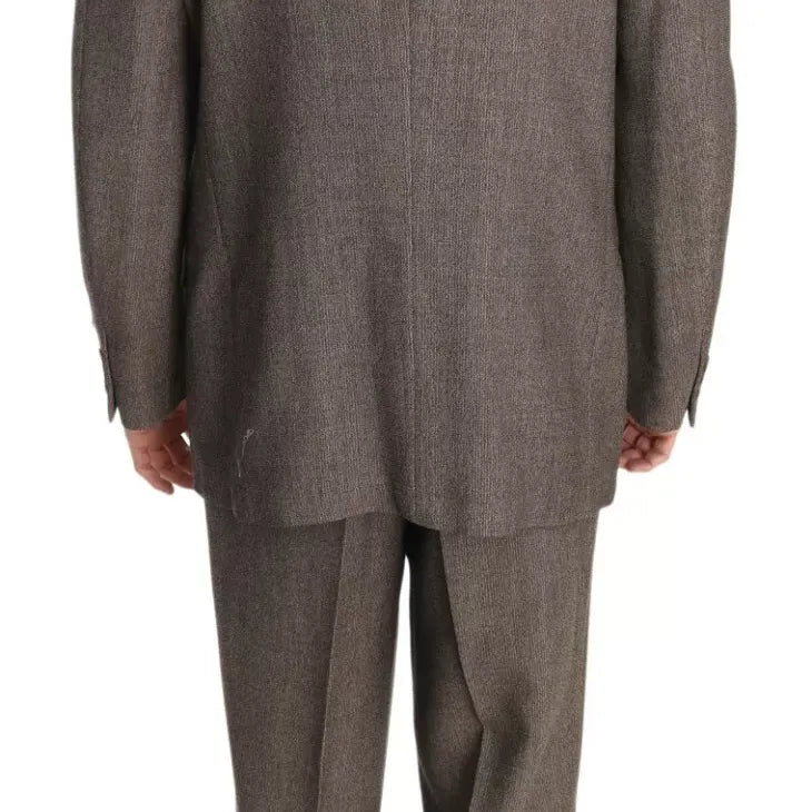 Dolce & Gabbana Brown Single Breasted Wool Suit