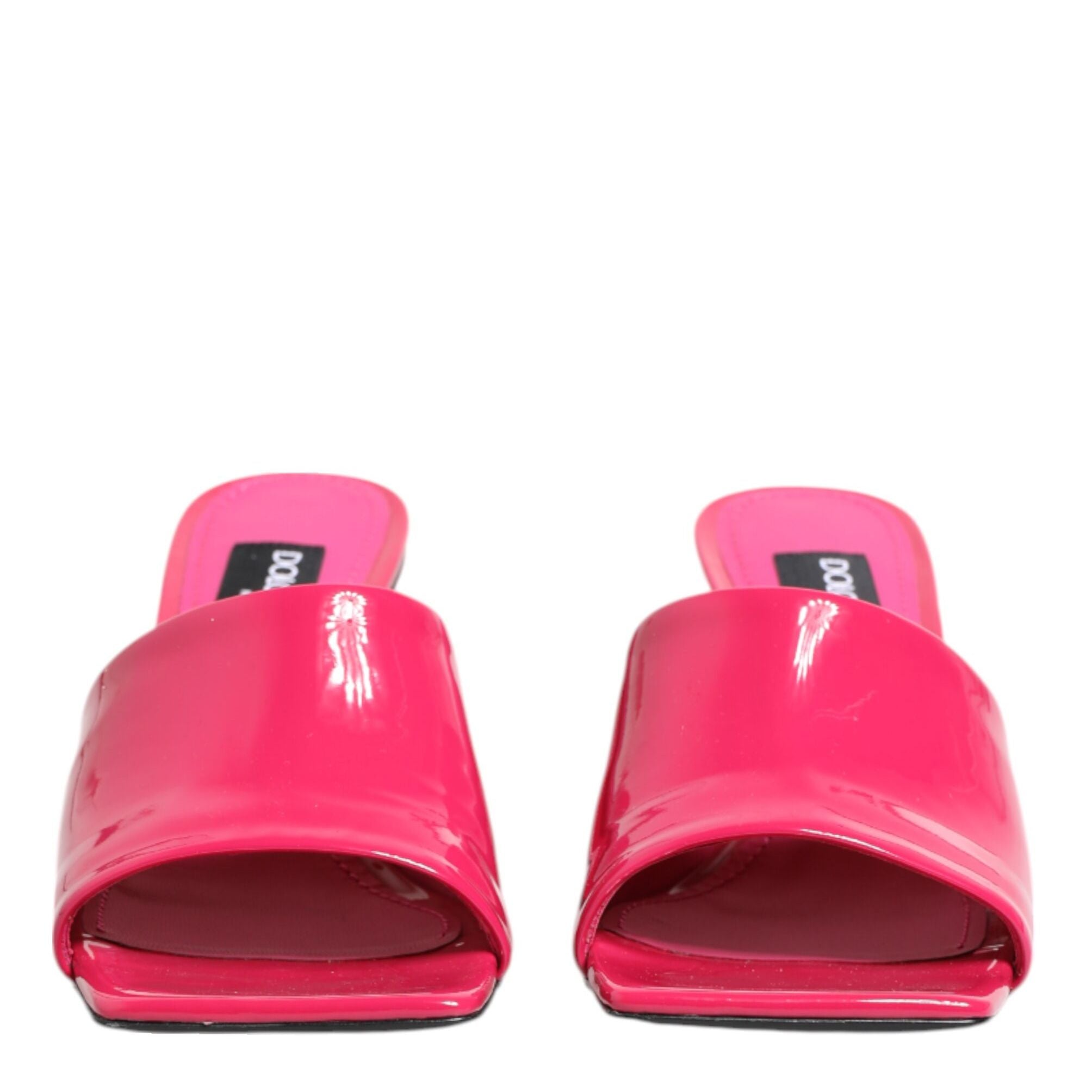 Dolce & Gabbana Pink Open Toe Block Heel Mules Sandals Shoes