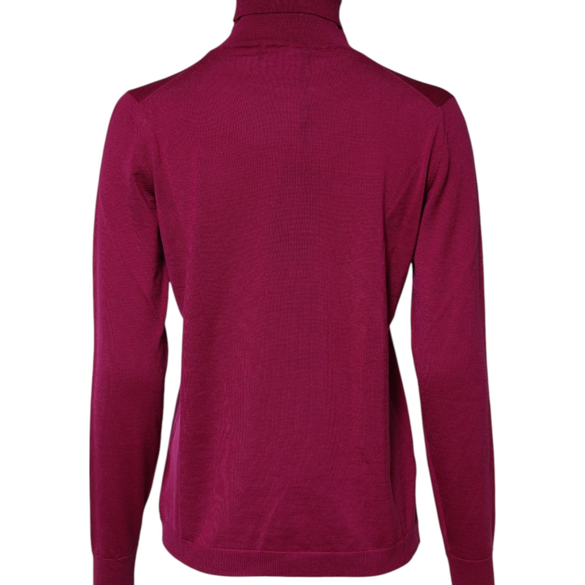 Dolce & Gabbana Fuchsia Wool Long Sleeves Turtleneck Sweater
