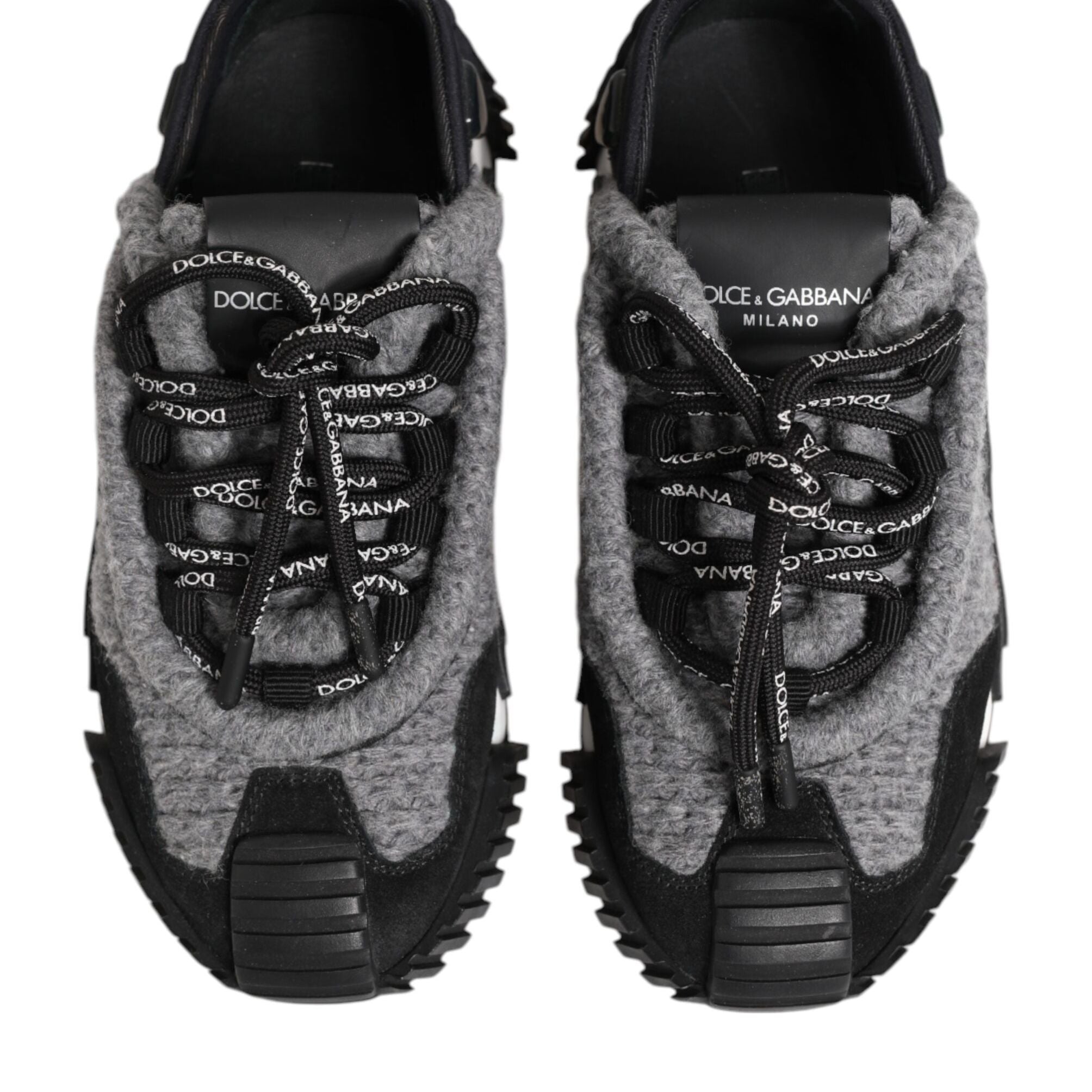 Dolce & Gabbana Black Gray NS1 Low Top Sneakers Shoes
