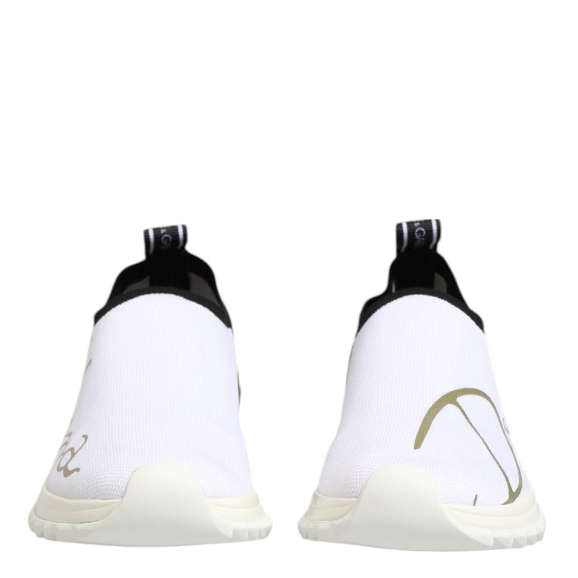 Dolce & Gabbana White Black Low Top Sorrento Sneakers Shoes
