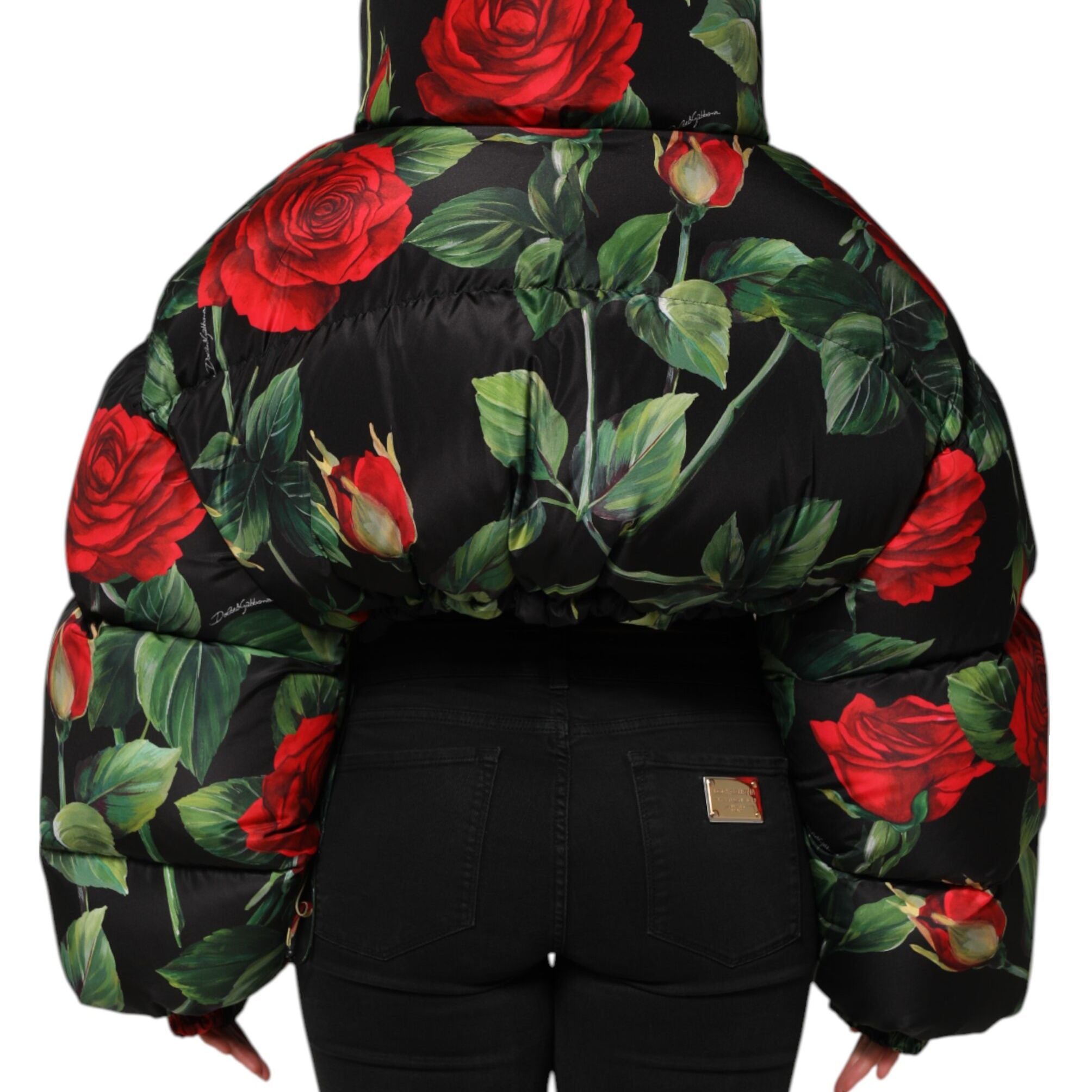Dolce & Gabbana Multicolor Floral Puffer Coat Full Zip Jacket