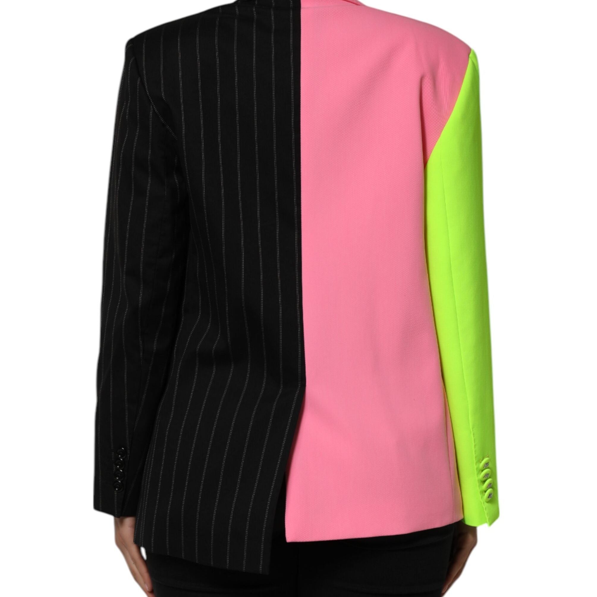 Dolce & Gabbana Multicolor Patchwork Embellished Coat Jacket
