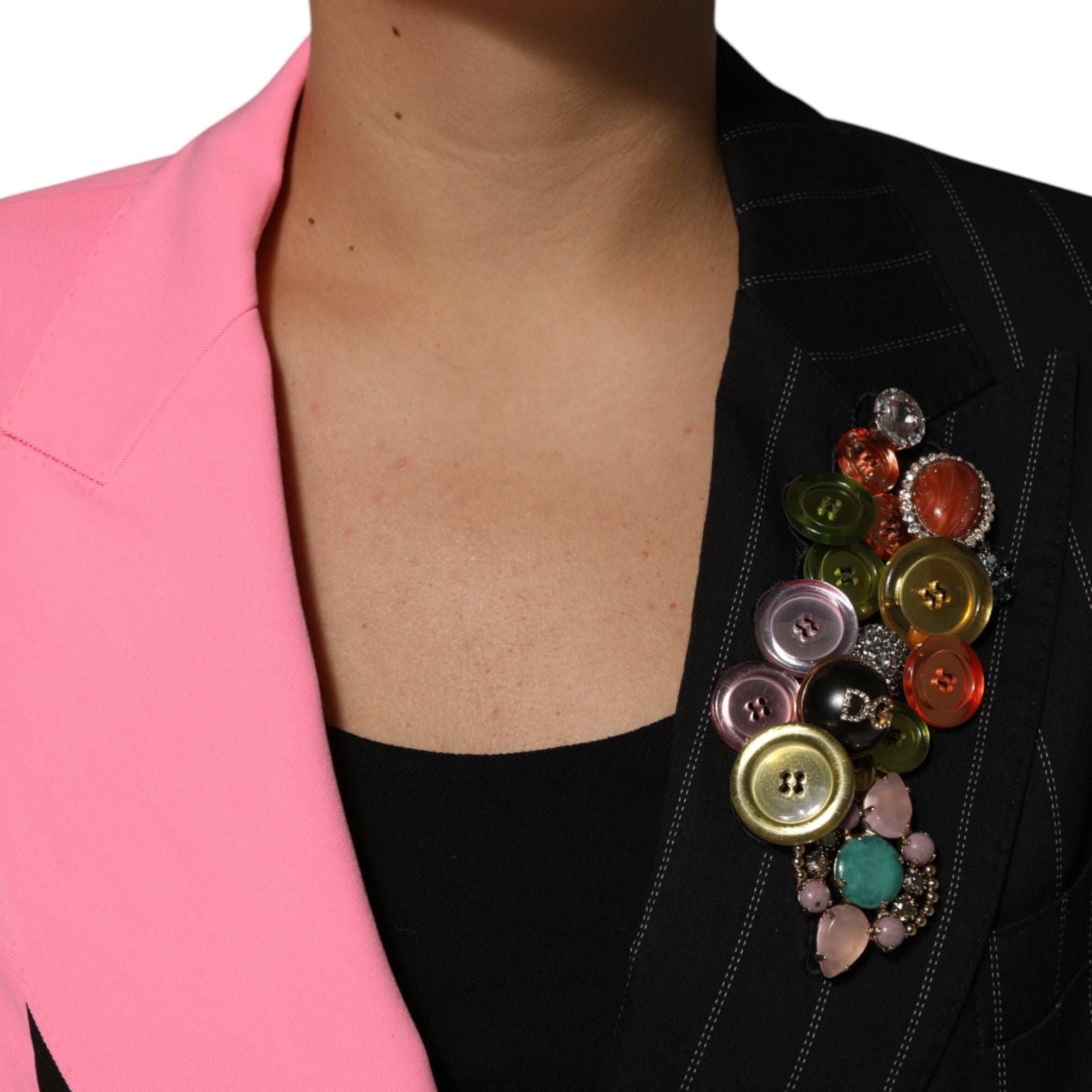 Dolce & Gabbana Multicolor Patchwork Embellished Coat Jacket