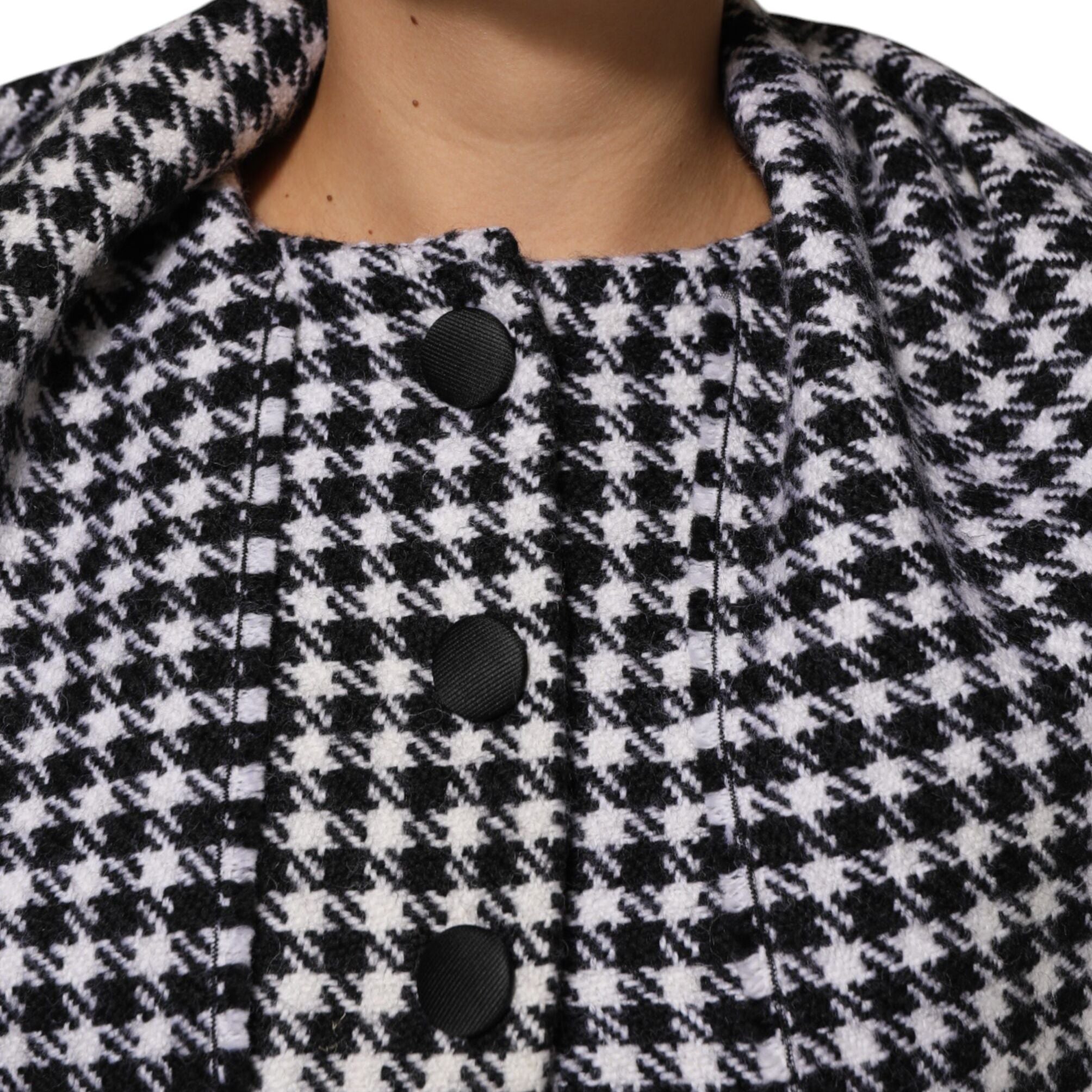 Dolce & Gabbana Multicolor Wool Monochrome Patterned Jacket