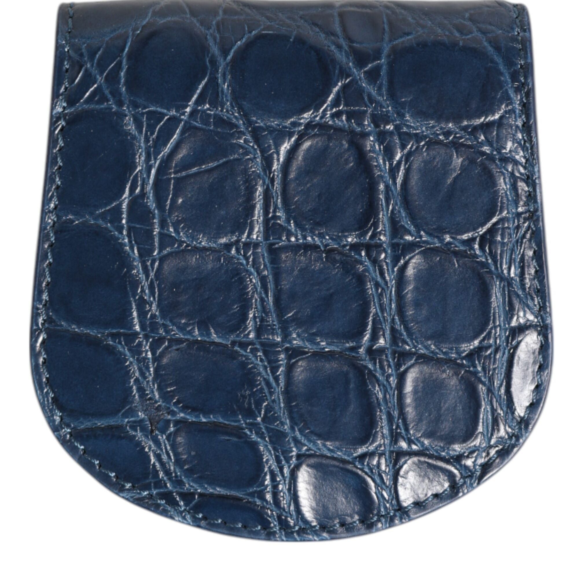 Dolce & Gabbana Blue Exotic Skin Coin Condom Case Holder Pocket Wallet