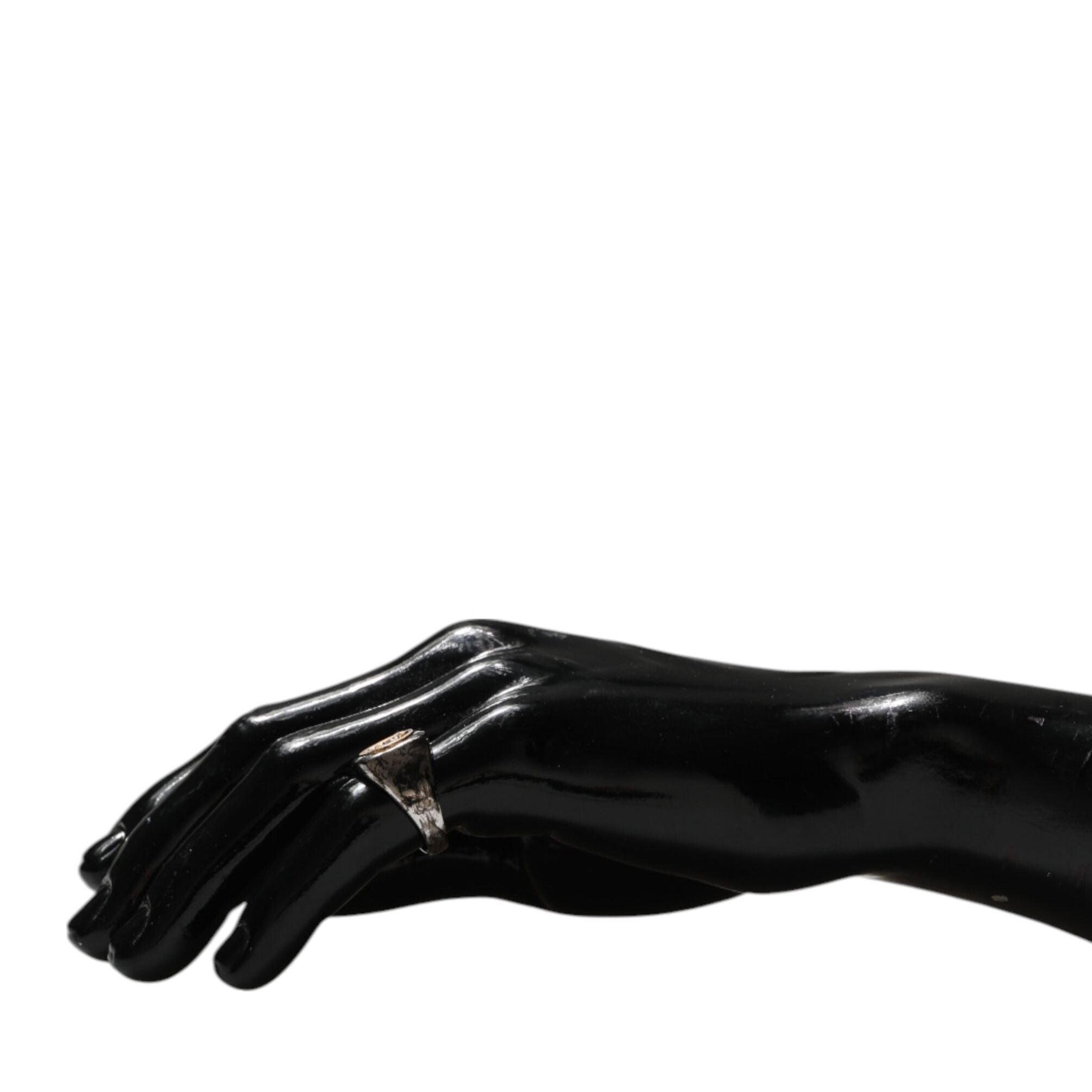 Dolce & Gabbana Silver Tone Engraved Two Color Real Brass Ring