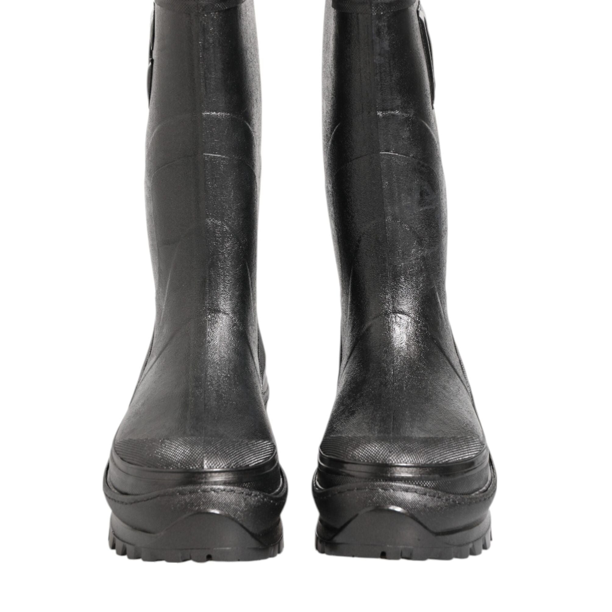 Dolce & Gabbana Metallic Black Pull On Rain Boots Men Shoes