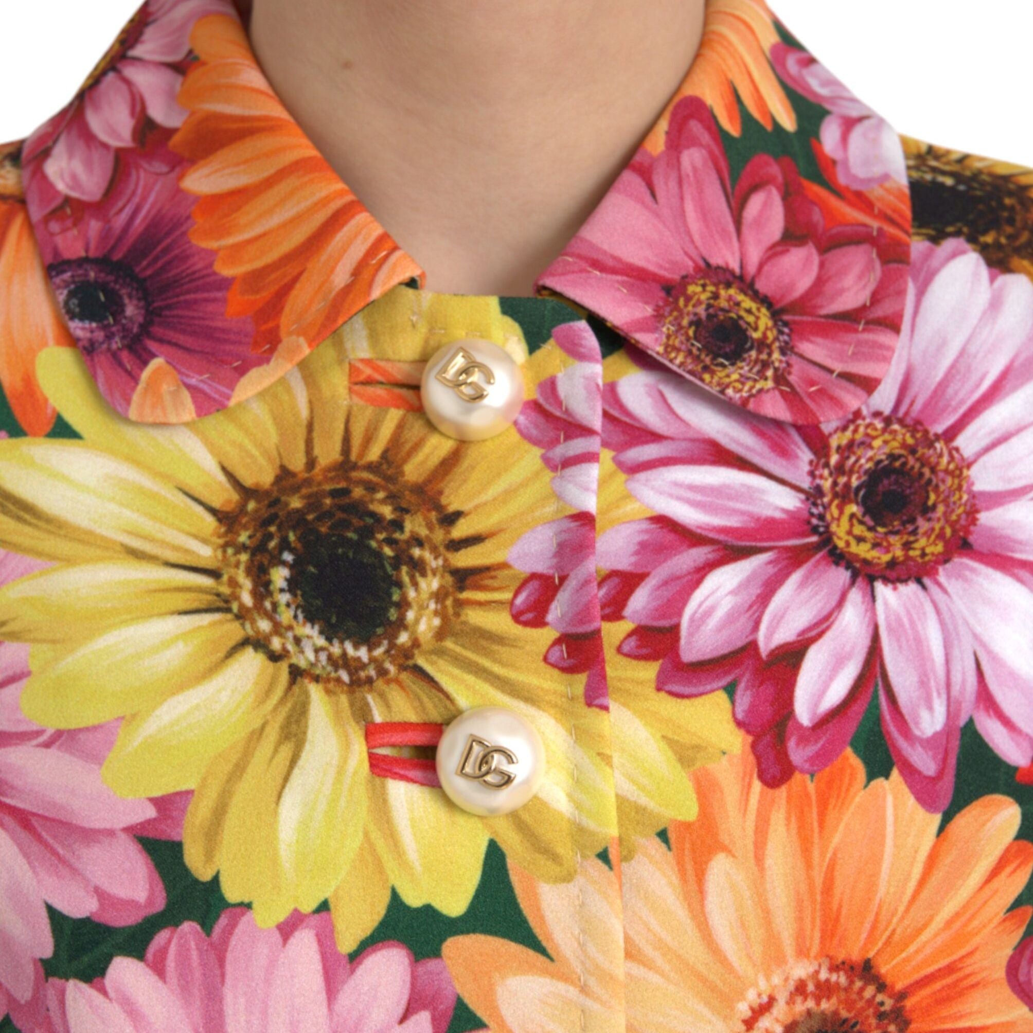Dolce & Gabbana Multicolor Daisy Print Floral Fantasy Jacket