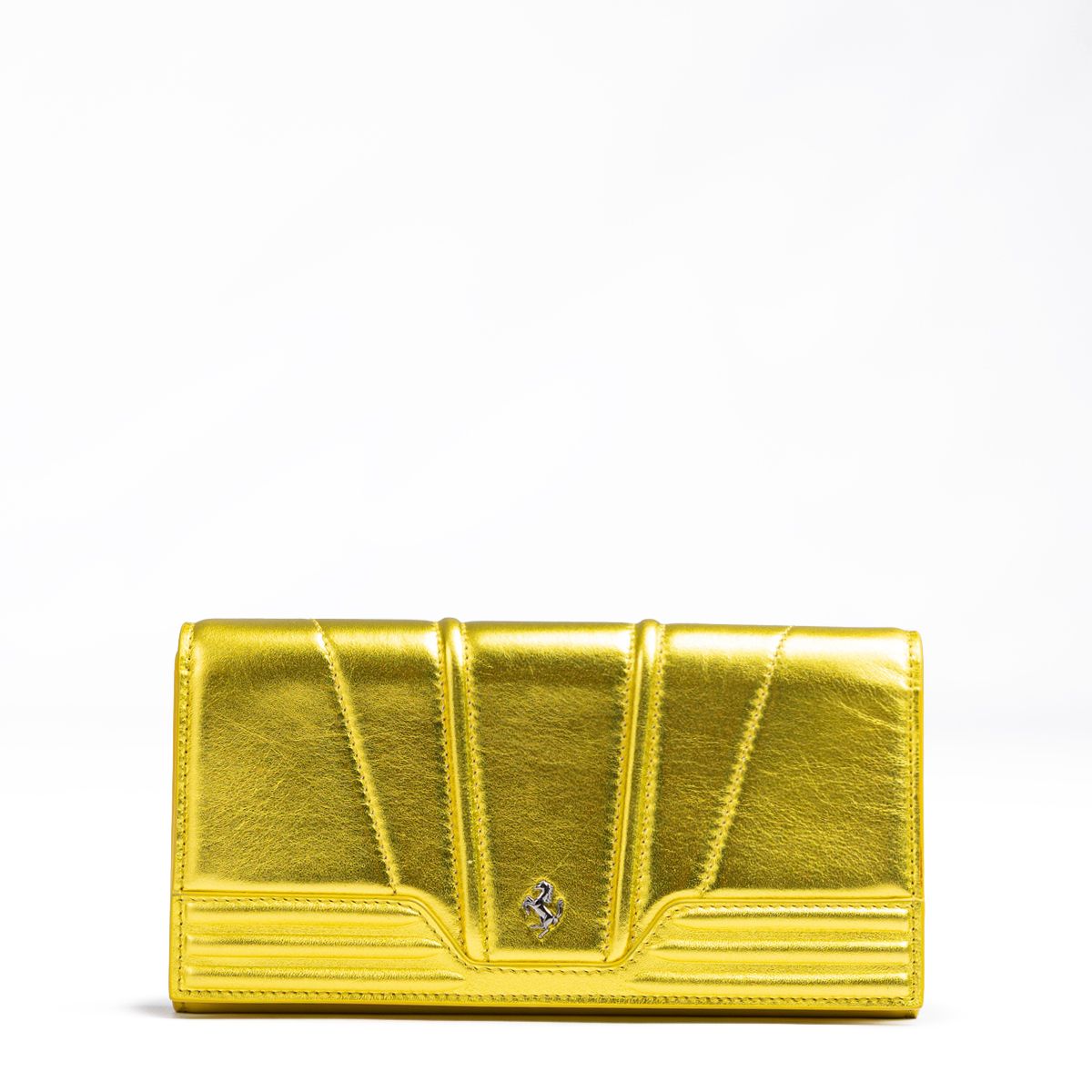 Ferrari Metal Yellow GT patent leather purse