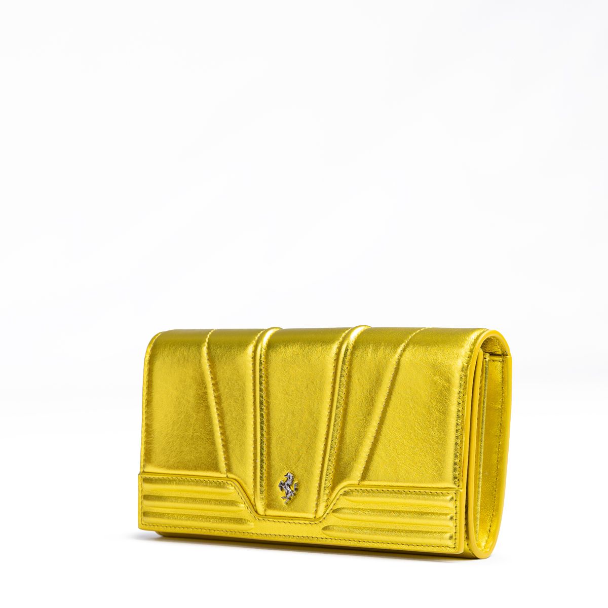 Ferrari Metal Yellow GT patent leather purse