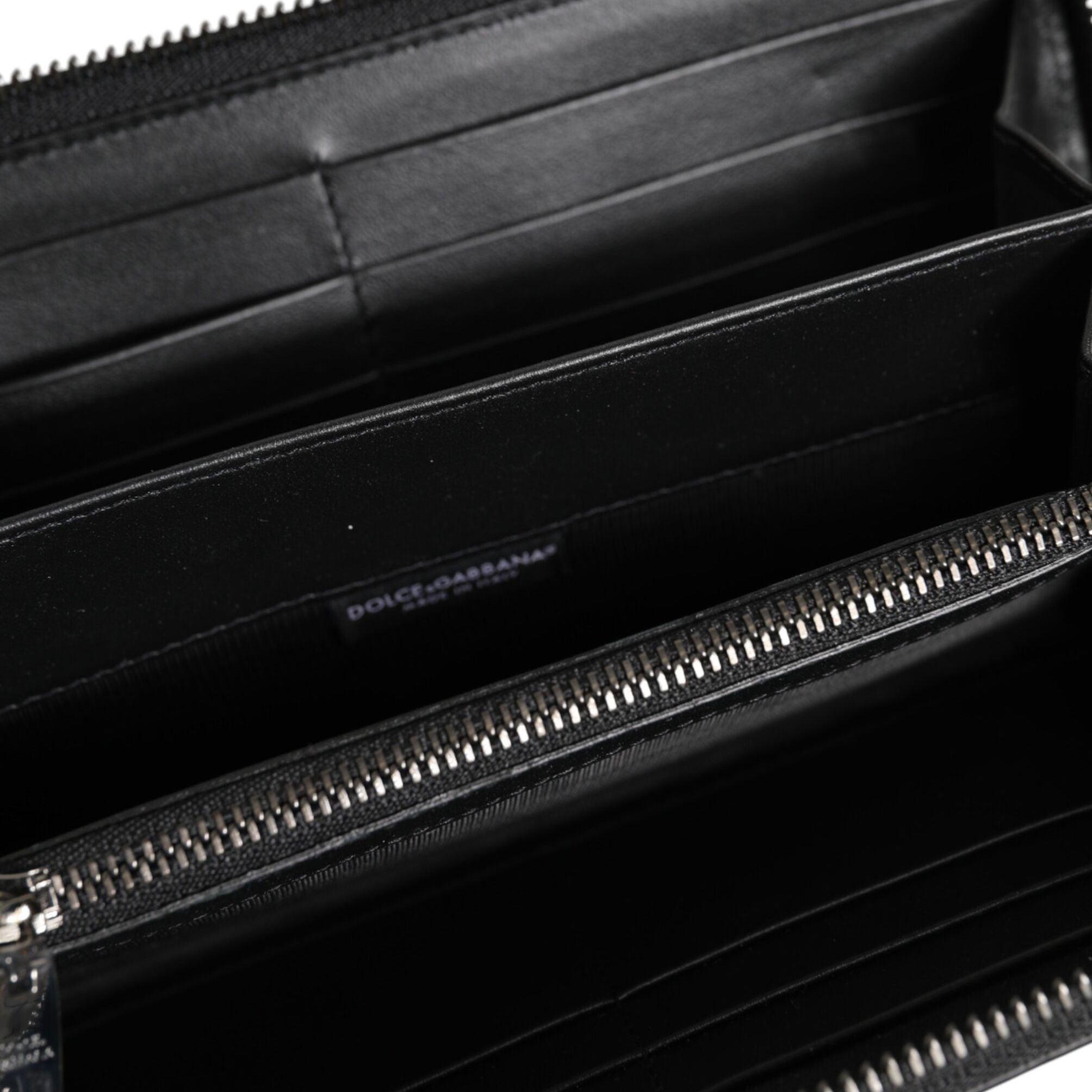 Dolce & Gabbana Black Brown Exotic Leather Men Continental Clutch Wallet