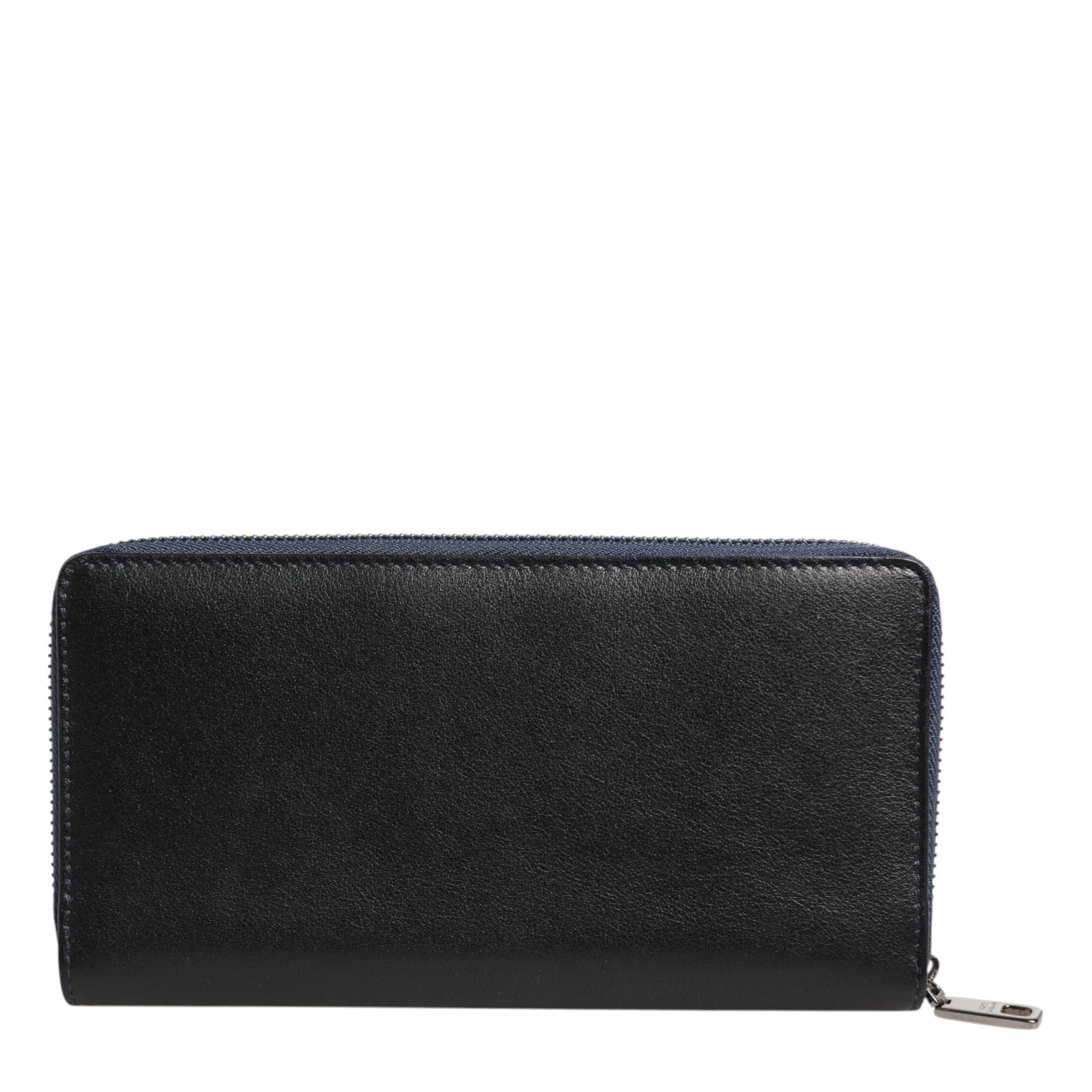 Dolce & Gabbana Black Blue Exotic Leather Men Continental Clutch Wallet