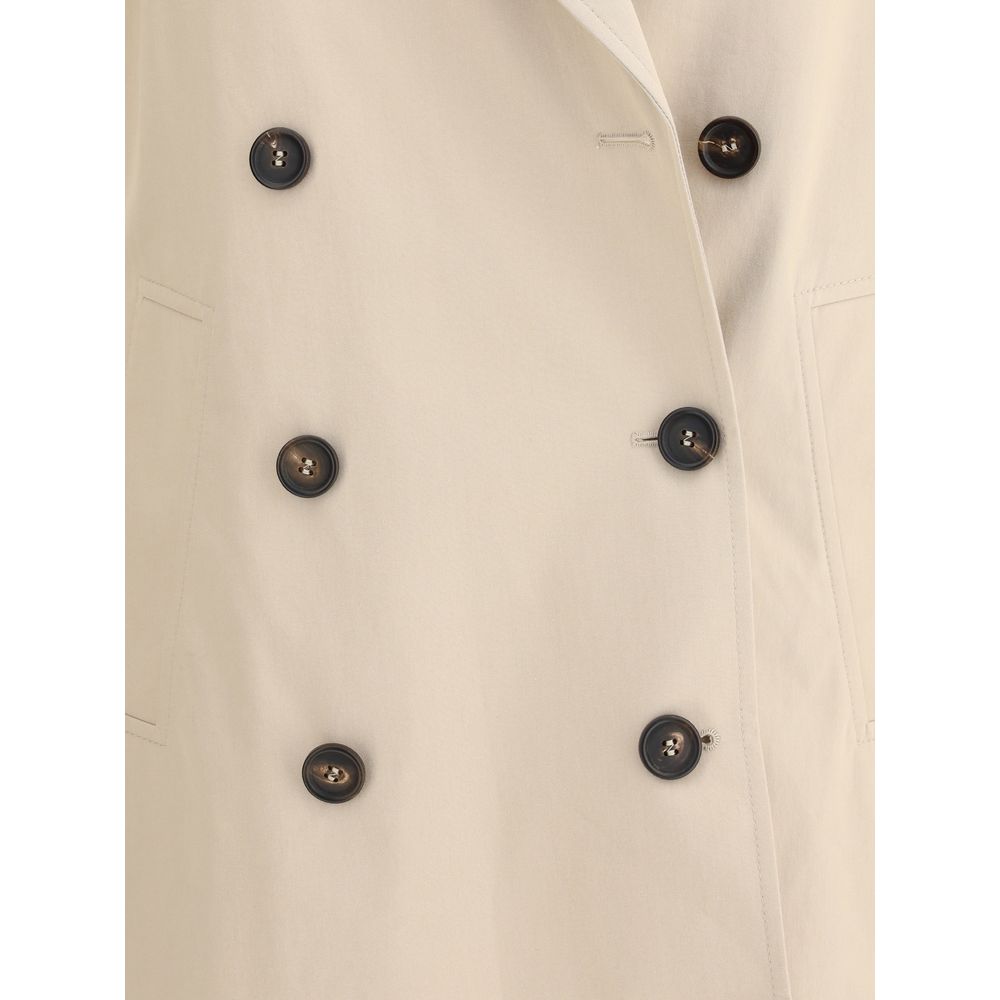 Brunello Cucinelli Beige Cotton Coat