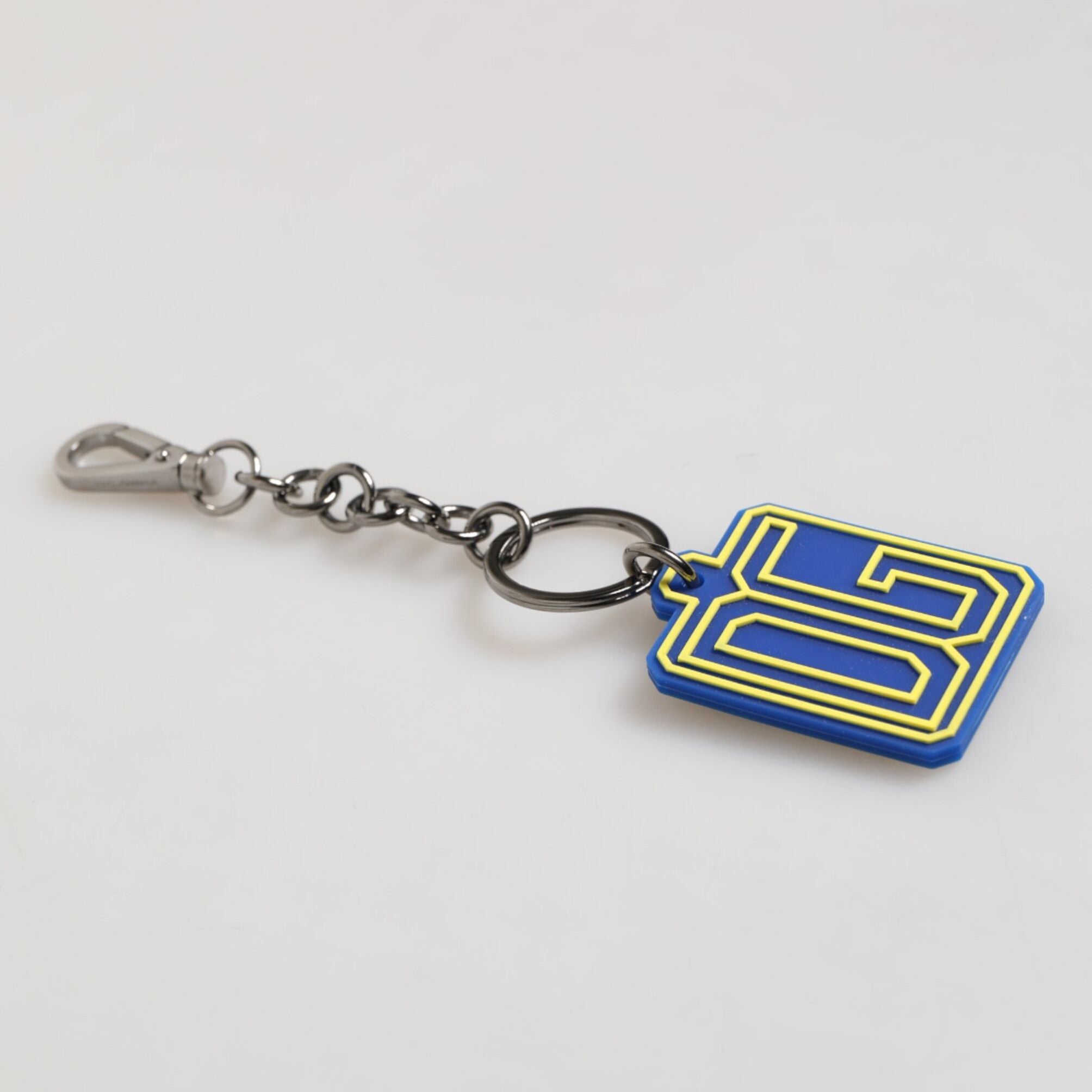 Dolce & Gabbana Blue Yellow DG Rubber Logo Silver Men Keychain Keyring