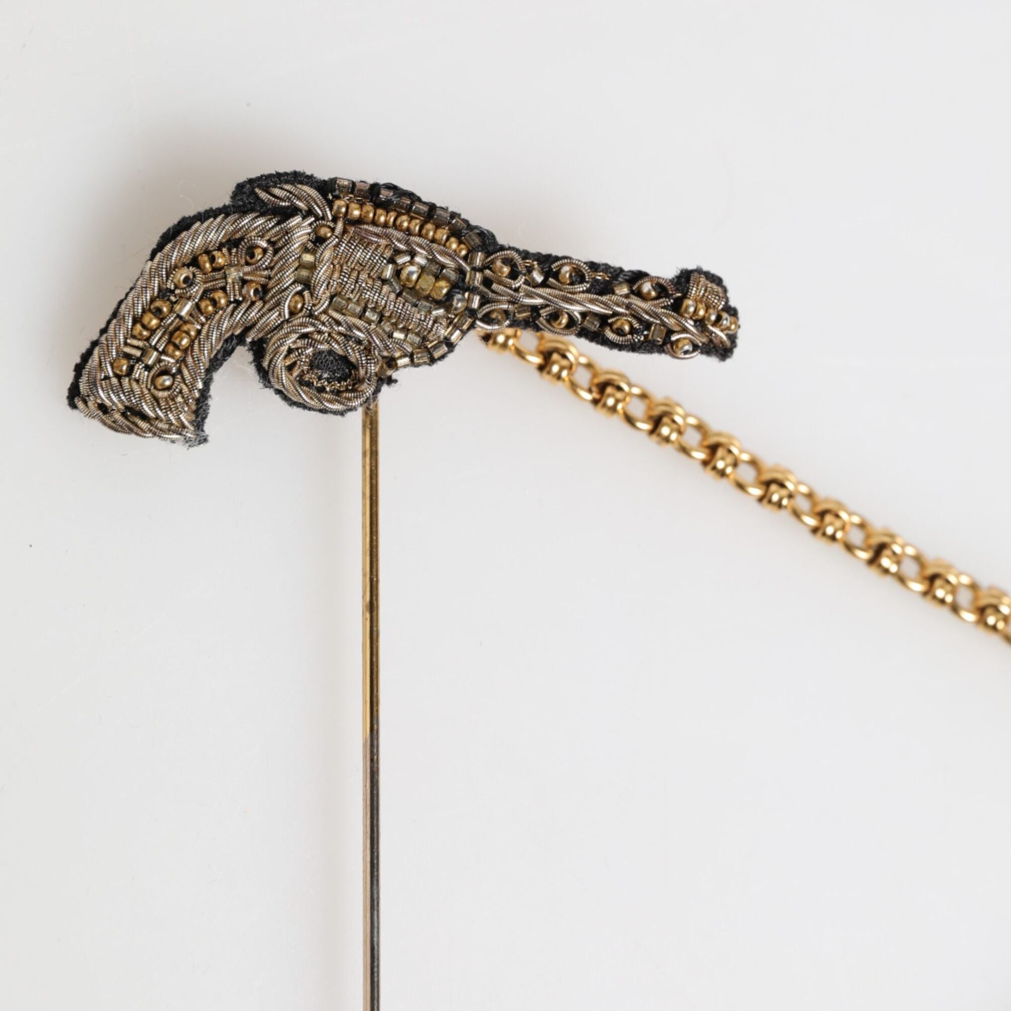 Dolce & Gabbana Lapel Pin Brass Copper Revolver Men Accessories Brooch