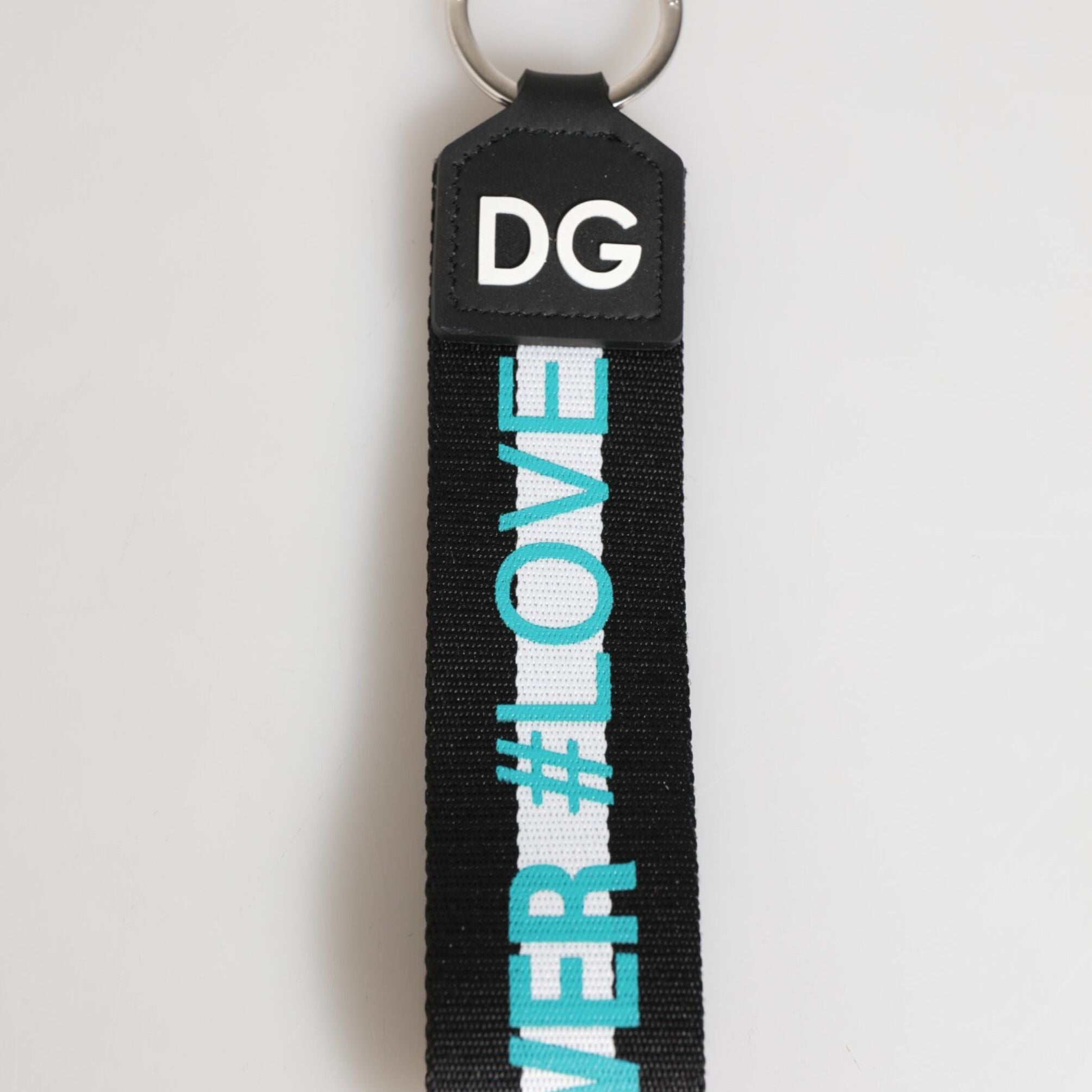 Dolce & Gabbana Multicolor Logo Polyester Brass Holder Keychain Keyring