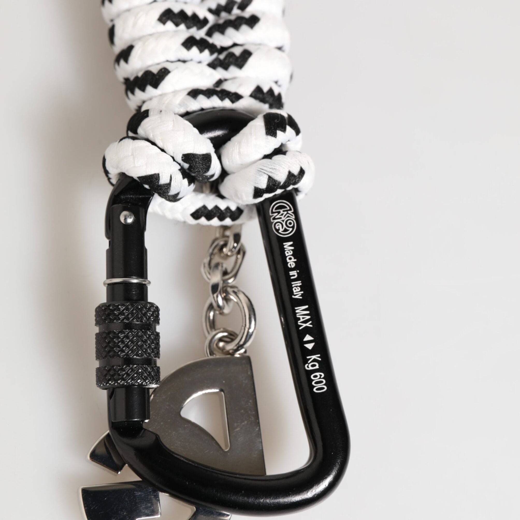 Dolce & Gabbana Multicolor Polyester Tape String DG Logo Keychain Keyring