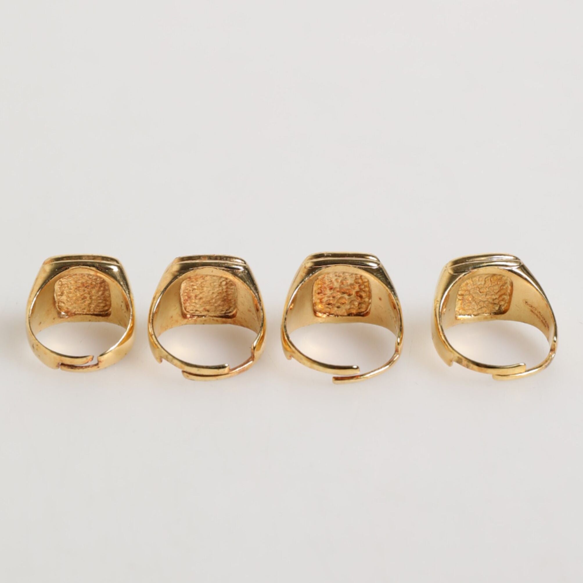 Dolce & Gabbana Gold Tone Brass JAZZ Letter Set 4 Pieces Adjustable Ring