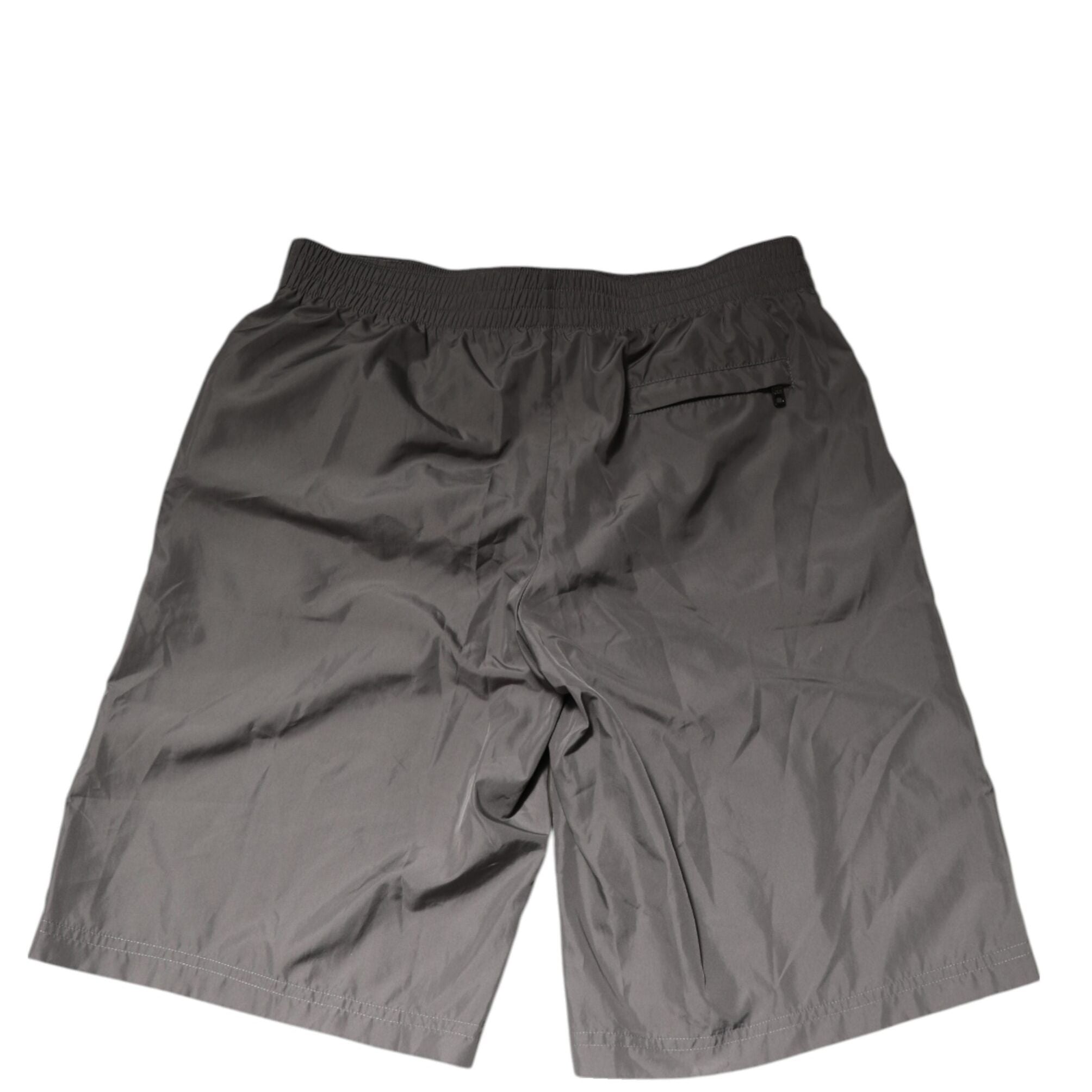 Dolce & Gabbana Light Gray Nylon Elastic Waist Shorts Swimwear