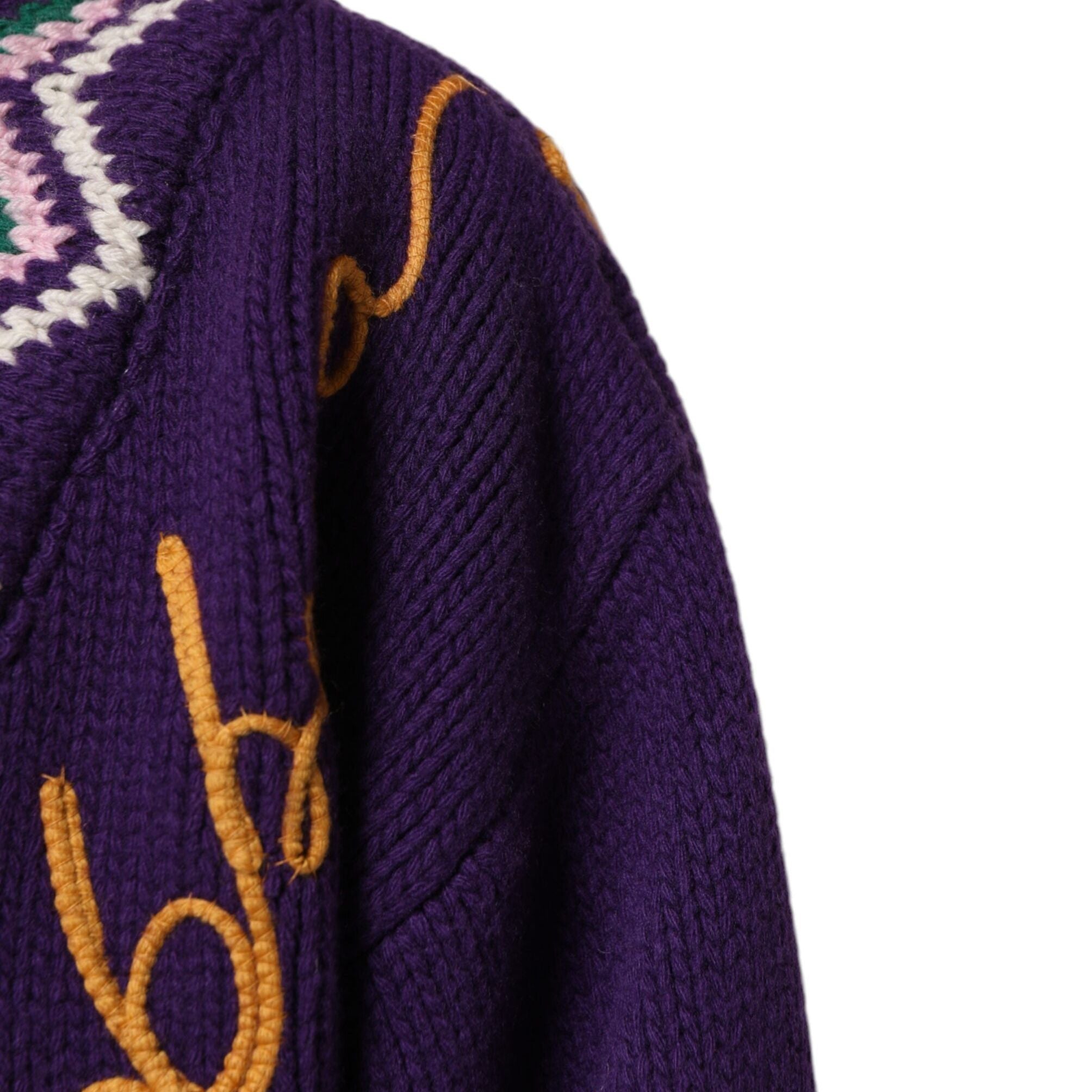 Dolce & Gabbana Purple Wool DG Logo Men Knit Pullover Sweater