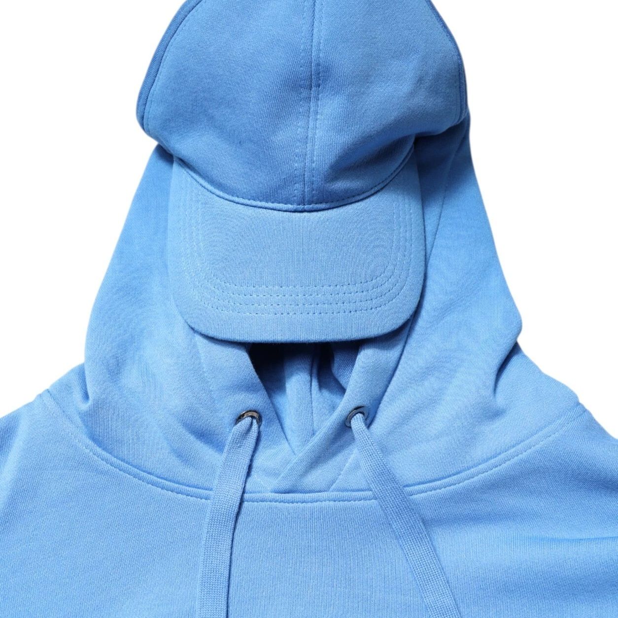 Dolce & Gabbana Blue Cotton Hooded Men Sportswear One Size Vest