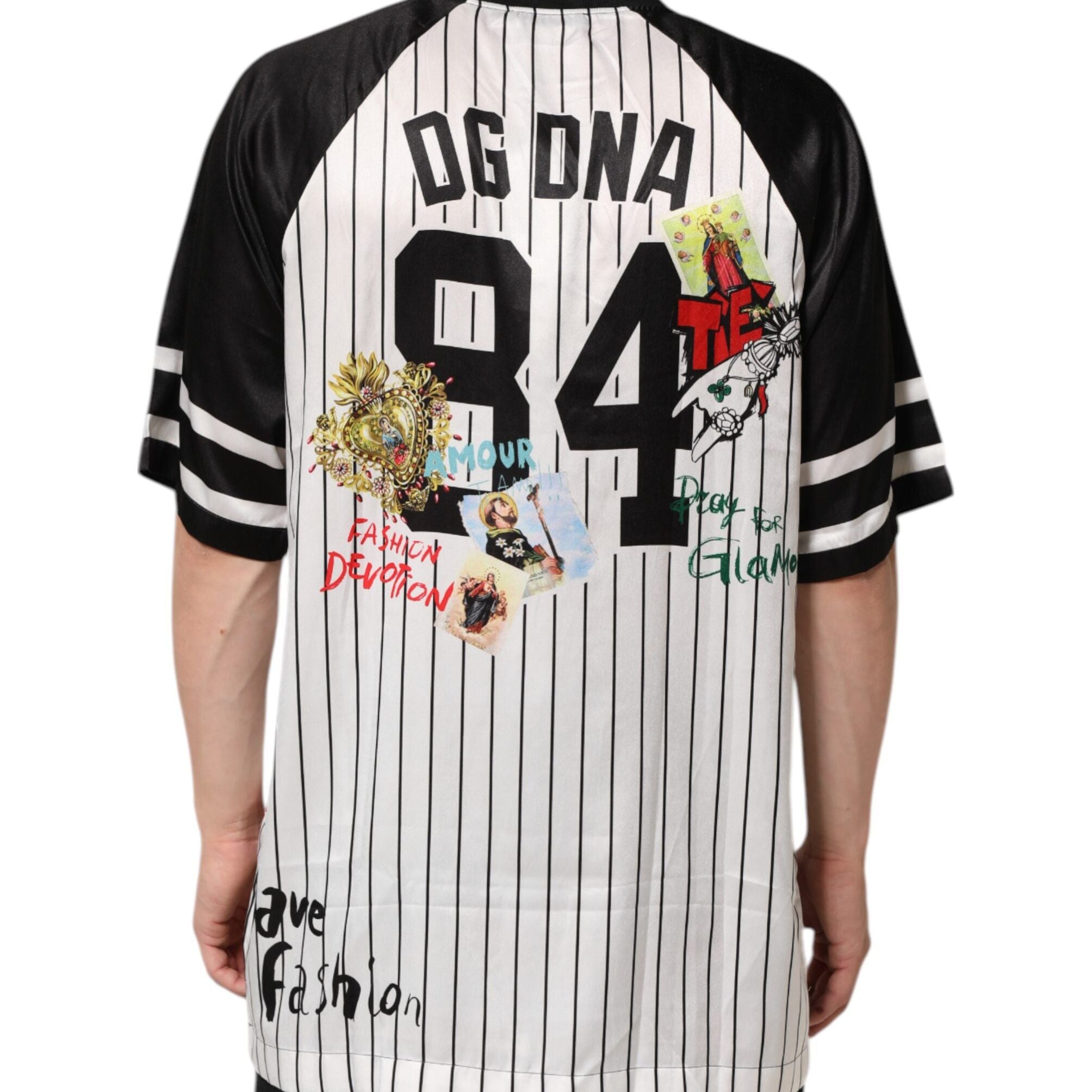 Dolce & Gabbana Tradizione Graffiti Print Oversized Men T-shirt