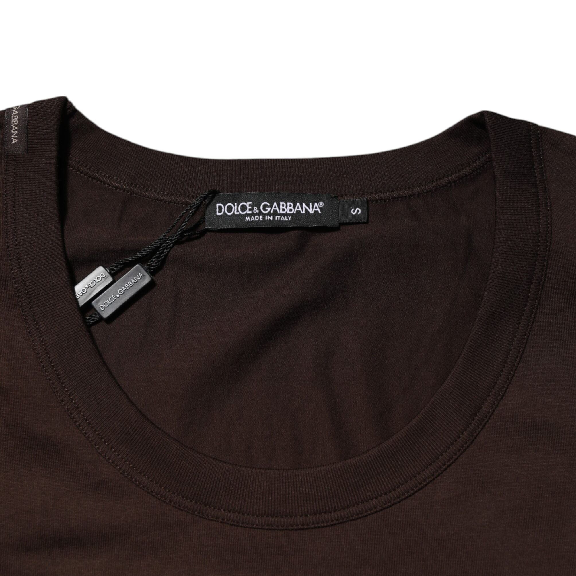Dolce & Gabbana Brown Cotton Sleeveless Underwear Men Tank Top