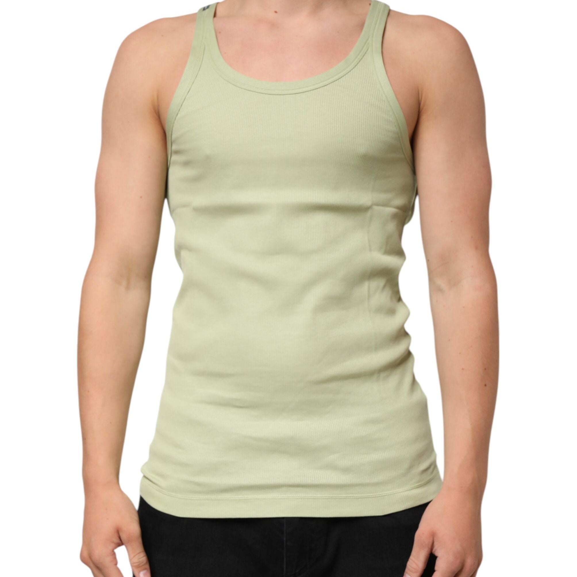 Dolce & Gabbana Light Green Tank Sleeveless Men T-shirt