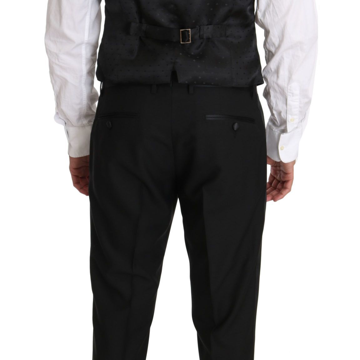 Dolce & Gabbana Black Wool Dress Waistcoat Gillet Vest