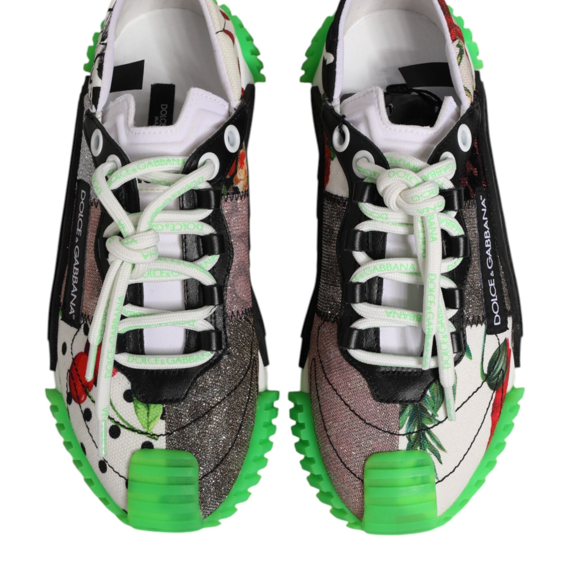 Dolce & Gabbana Multicolor DG Logo Leopard Cherry Sneaker Shoes
