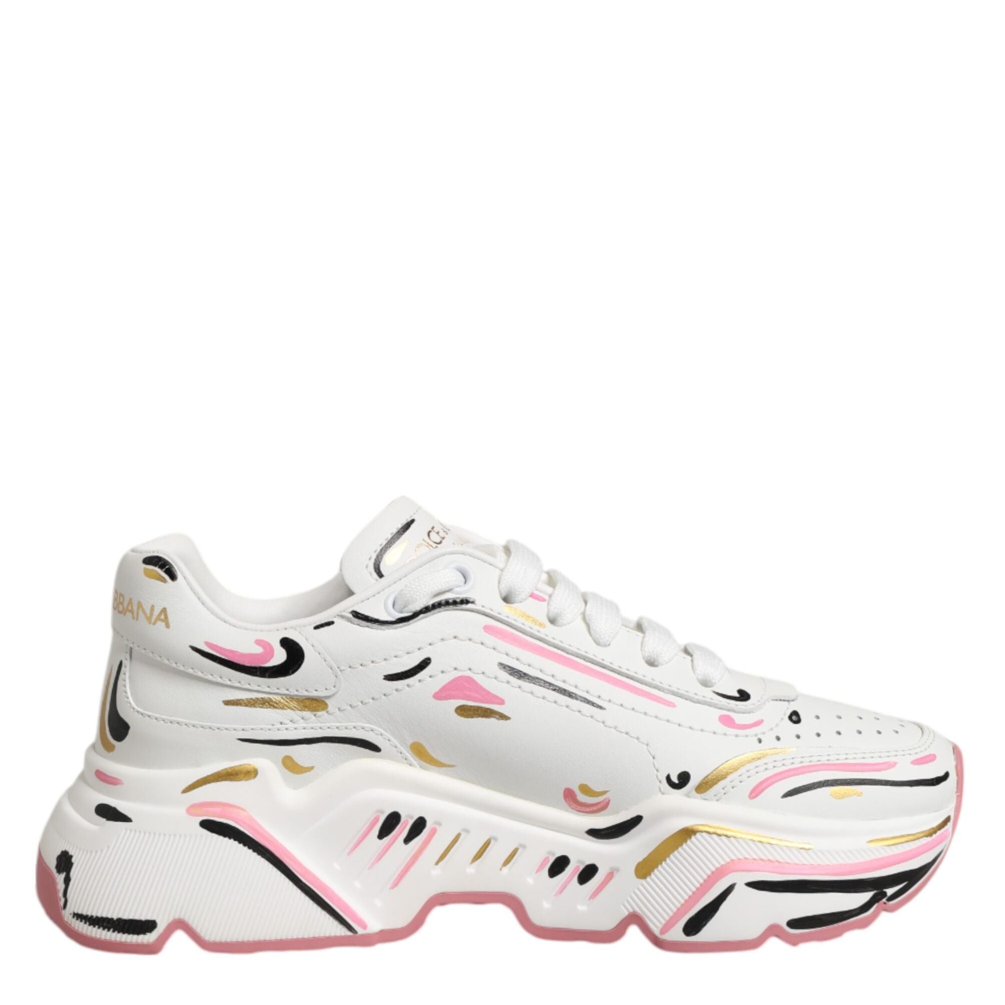 Dolce & Gabbana Multicolor Hand Painted DAYMASTER Sneaker Shoes