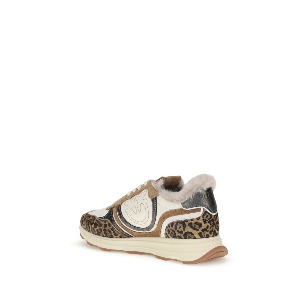 PINKO Multicolor Calf Leather Bos Taurus Low Top Sneakers